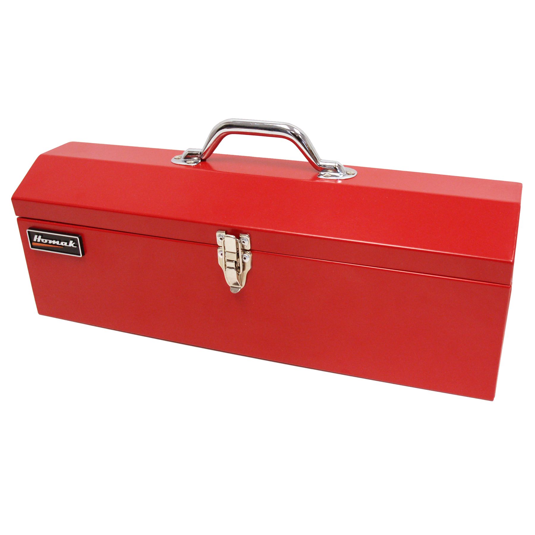 Homak 19in Red Metal Toolbox w/ Black Metal Tray