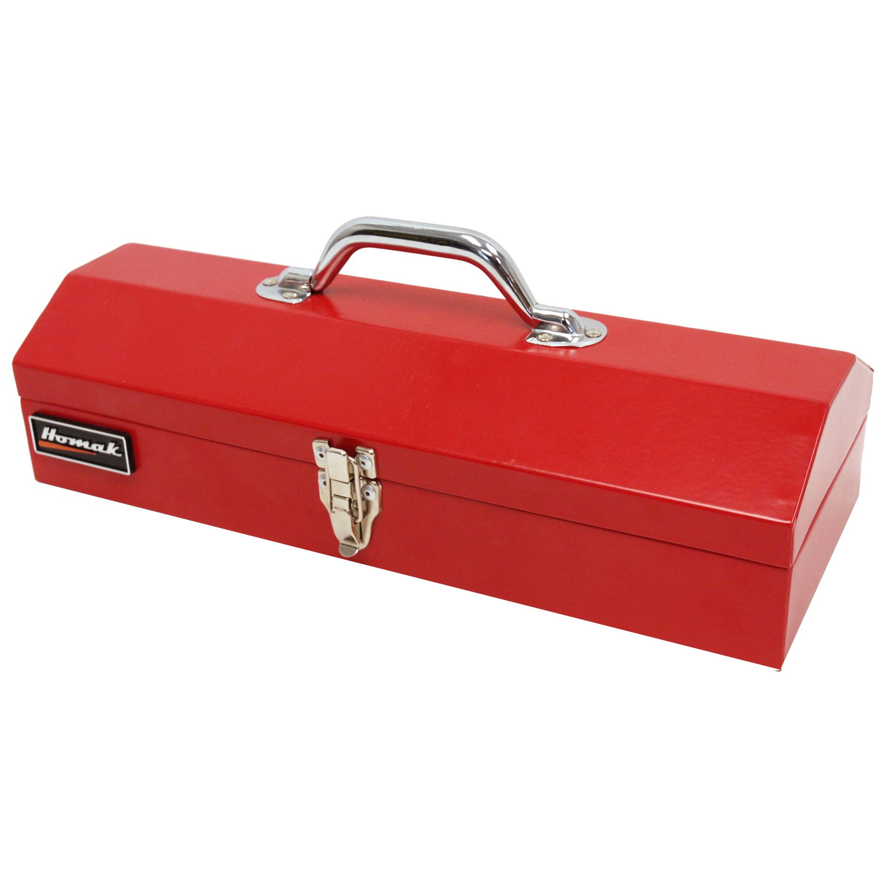 Homak 16in Red Metal ToolBox Low Profile