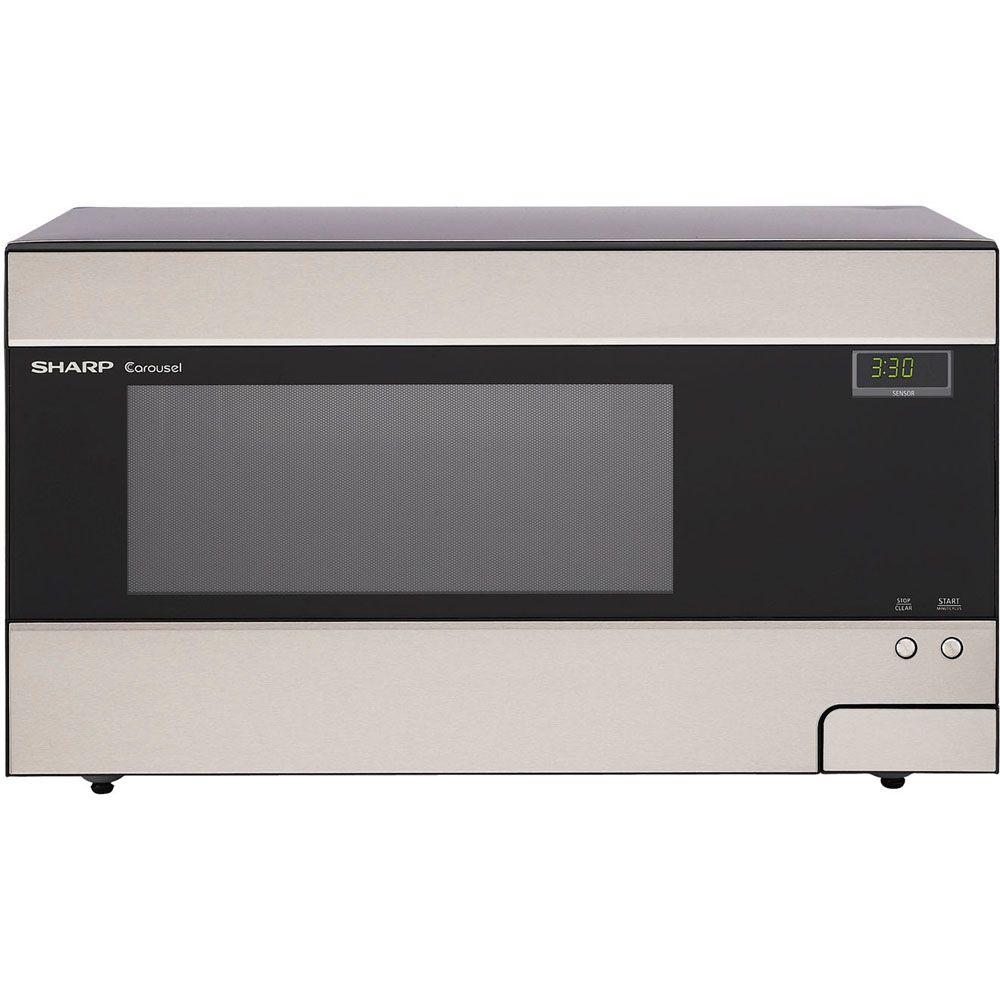 Sharp 1.4 Cu. Ft. 1100W Sensor Microwave Oven with Hidden Control Panel - Stainless Steel