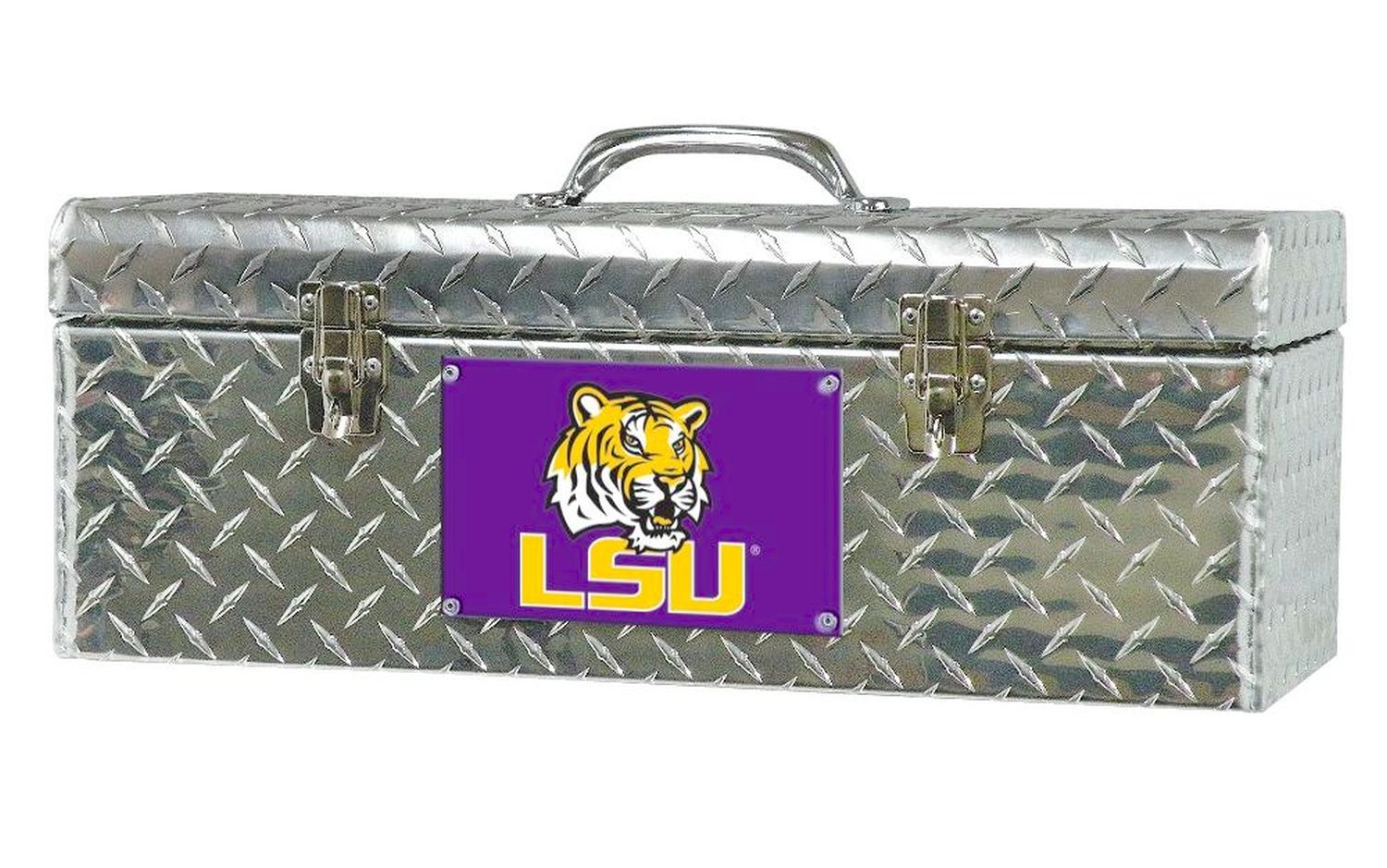 Tradesman ATB240-Louisiana State Univ. 24-Inch Aluminum Handheld Tool Box  Diamond Plated  Silver