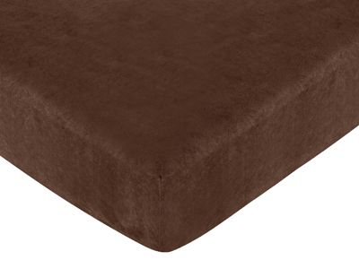 Sweet Jojo Designs All Star Sports Collection Fitted Crib Sheet - Solid Chocolate Microsuede at Sears.com