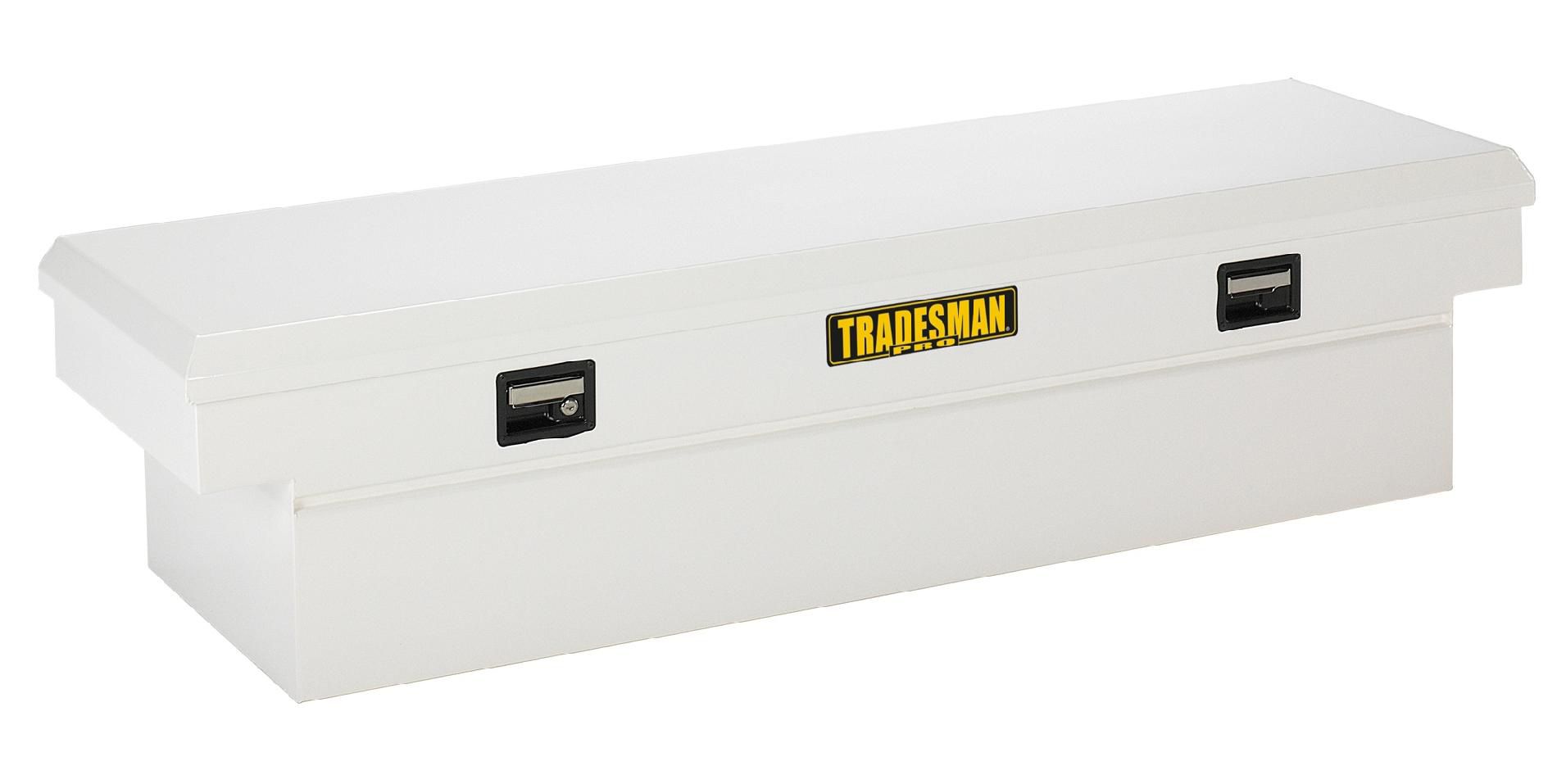 Tradesman TPSTF561 60-Inch 16-Gauge Steel Single Lid Cross Bed Truck Tool Box  White