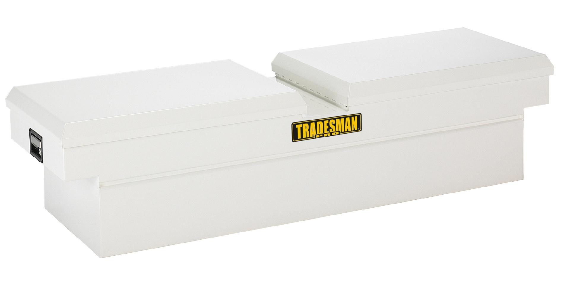 Tradesman TPSTG561 60-Inch 16-Gauge Steel Gull Wing Cross Bed Truck Tool Box  White
