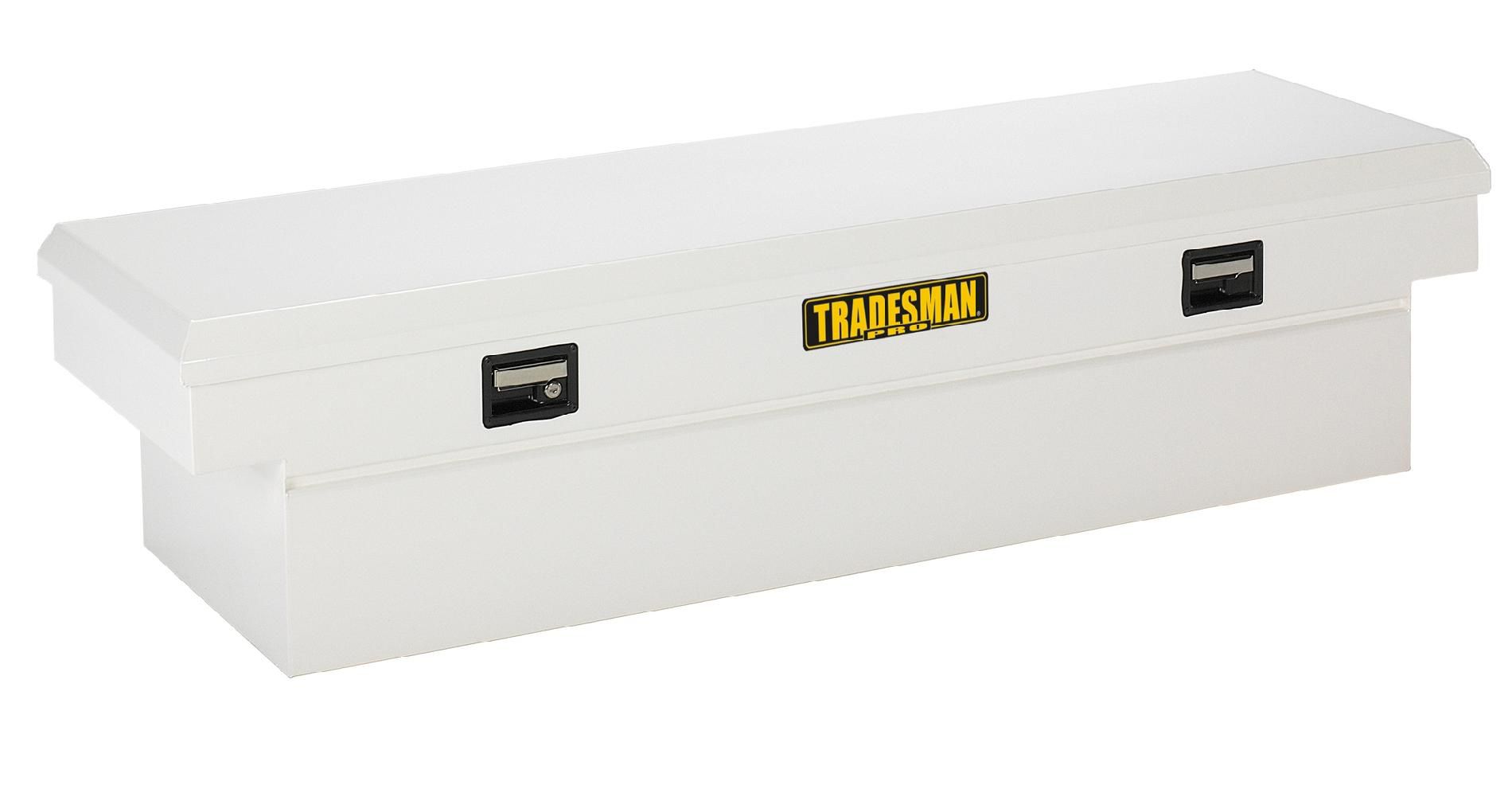 Tradesman TPSTF581 70-Inch 16-Gauge Steel Single Lid Cross Bed Truck Tool Box  White