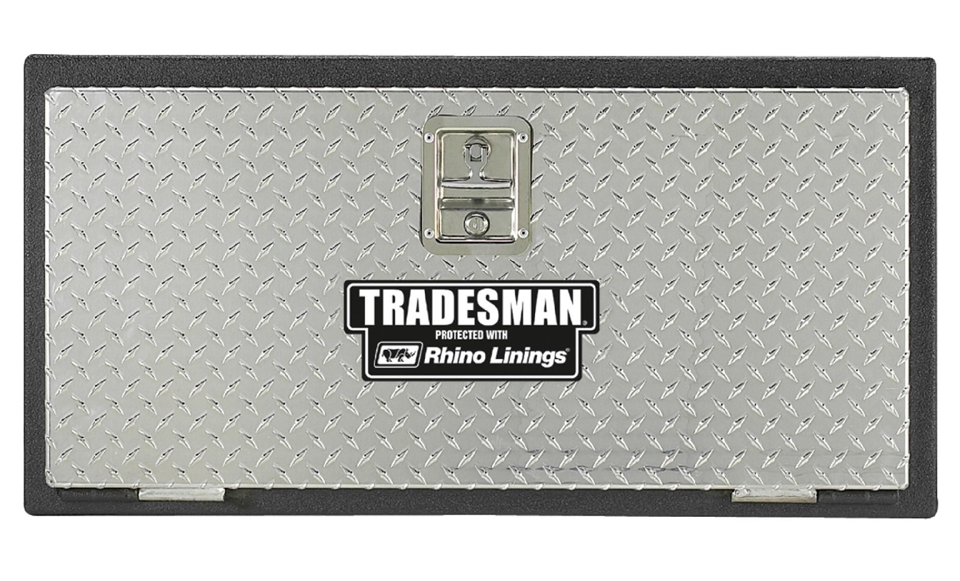 Tradesman TSTUB48ALRHINO 48-Inch 12-Gauge Steel Rhino-Lined Underbody Truck Tool Box with Aluminum Door  Black