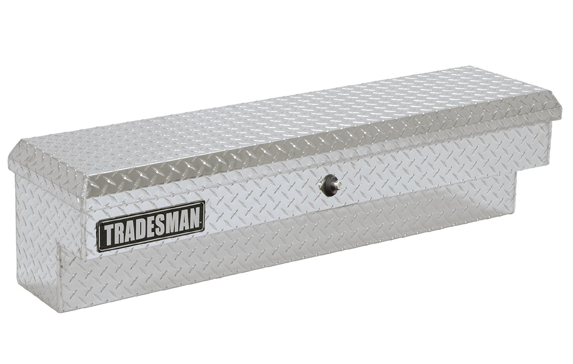 Tradesman TAL600PB 60-Inch Aluminum Push Button Side Mount Box  Diamond Plated  Silver