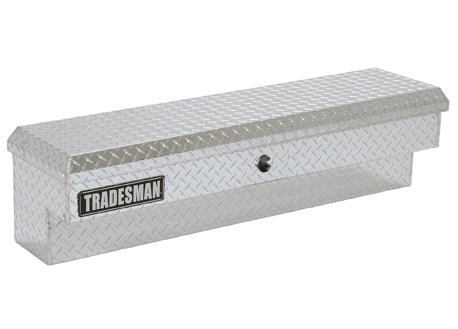 Tradesman TAL480PB 48-Inch Aluminum Push Button Side Mount Box  Diamond Plated  Silver