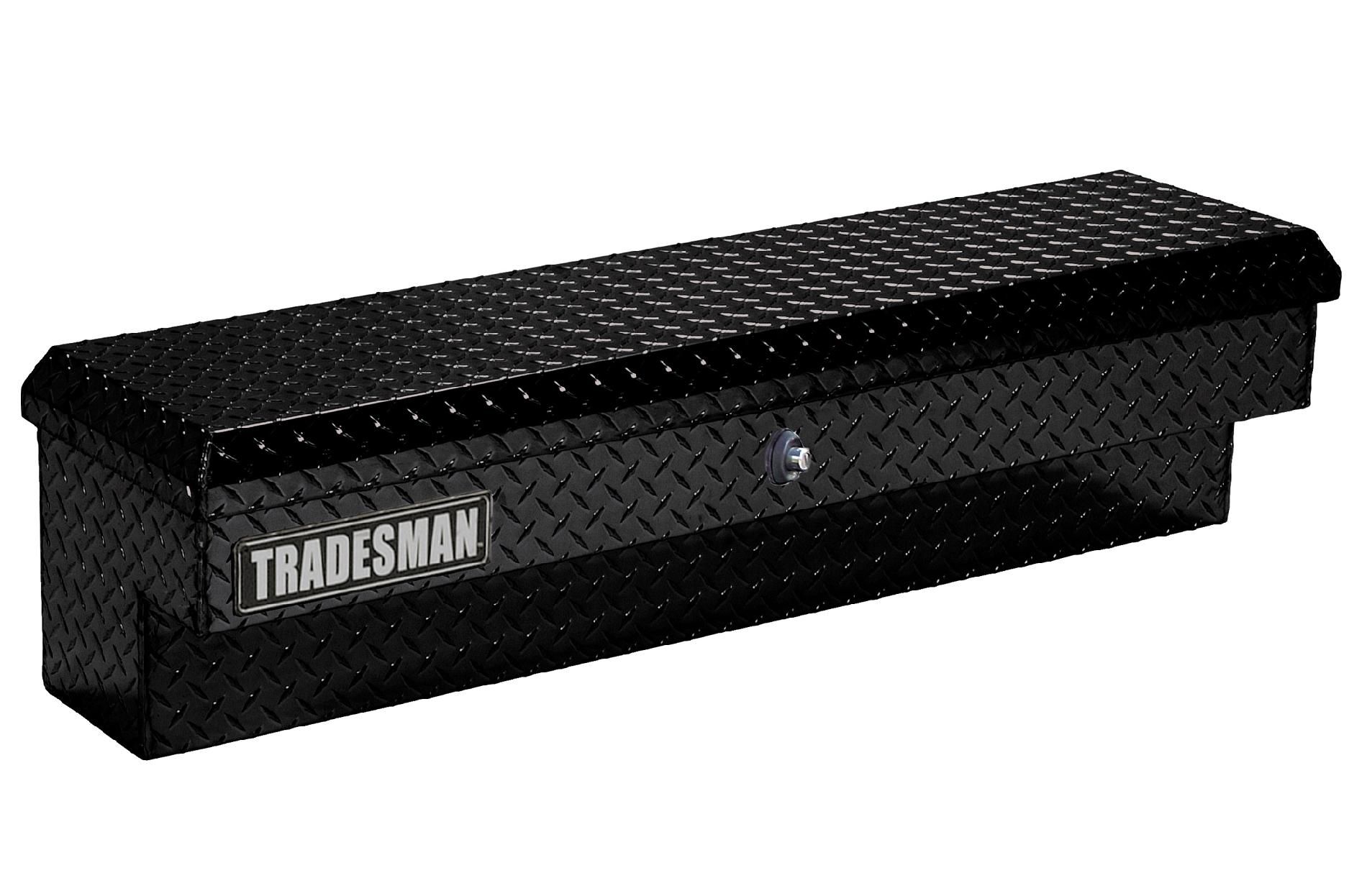 Tradesman TAL480PBBK 48-Inch Aluminum Push Button Side Mount Box  Diamond Plated  Black