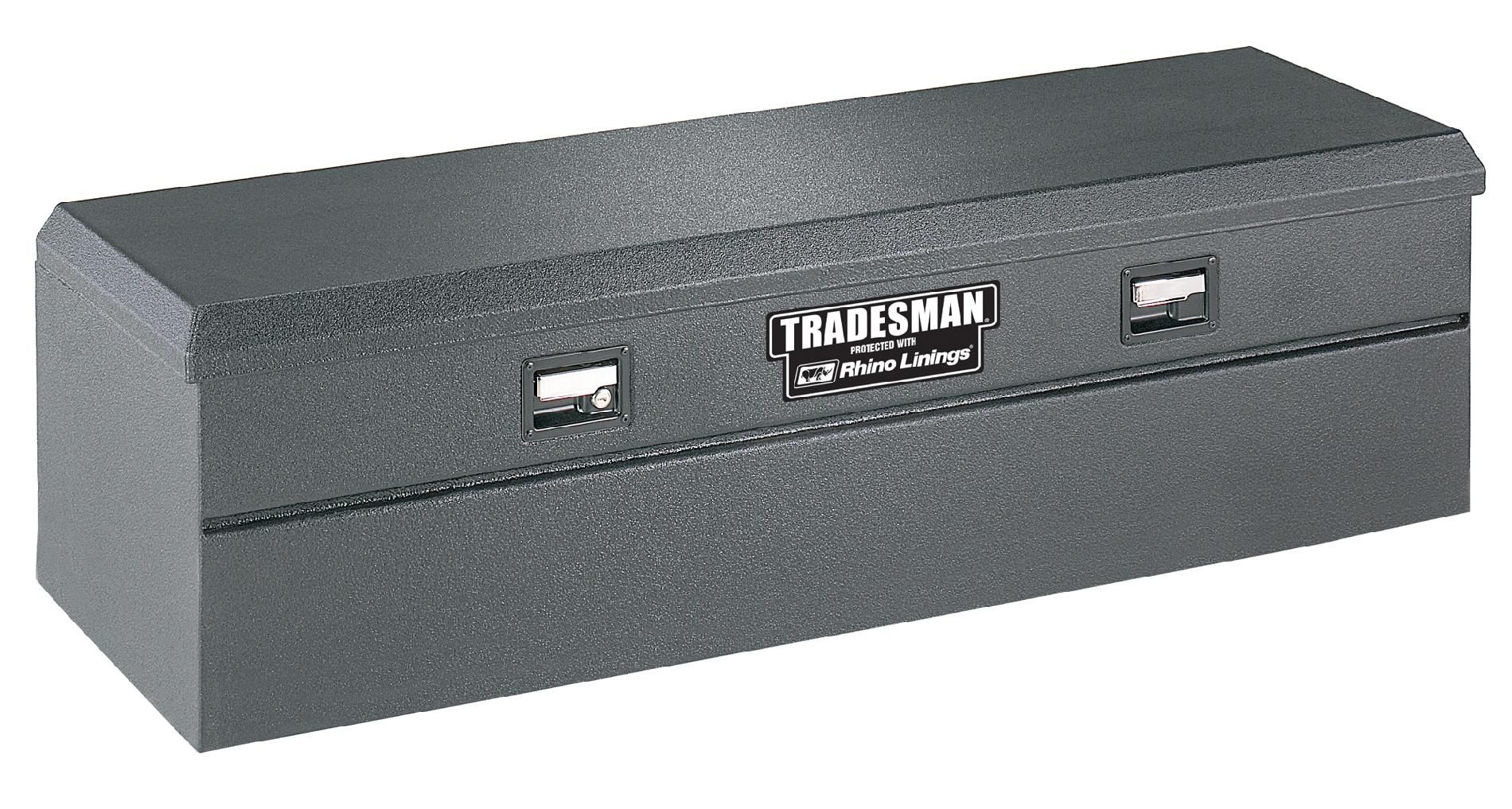 Tradesman TSTWB60RHINO 60-Inch 16-Gauge Steel Rhino-Lined Flush Mount Single Lid Truck Tool Box  Black