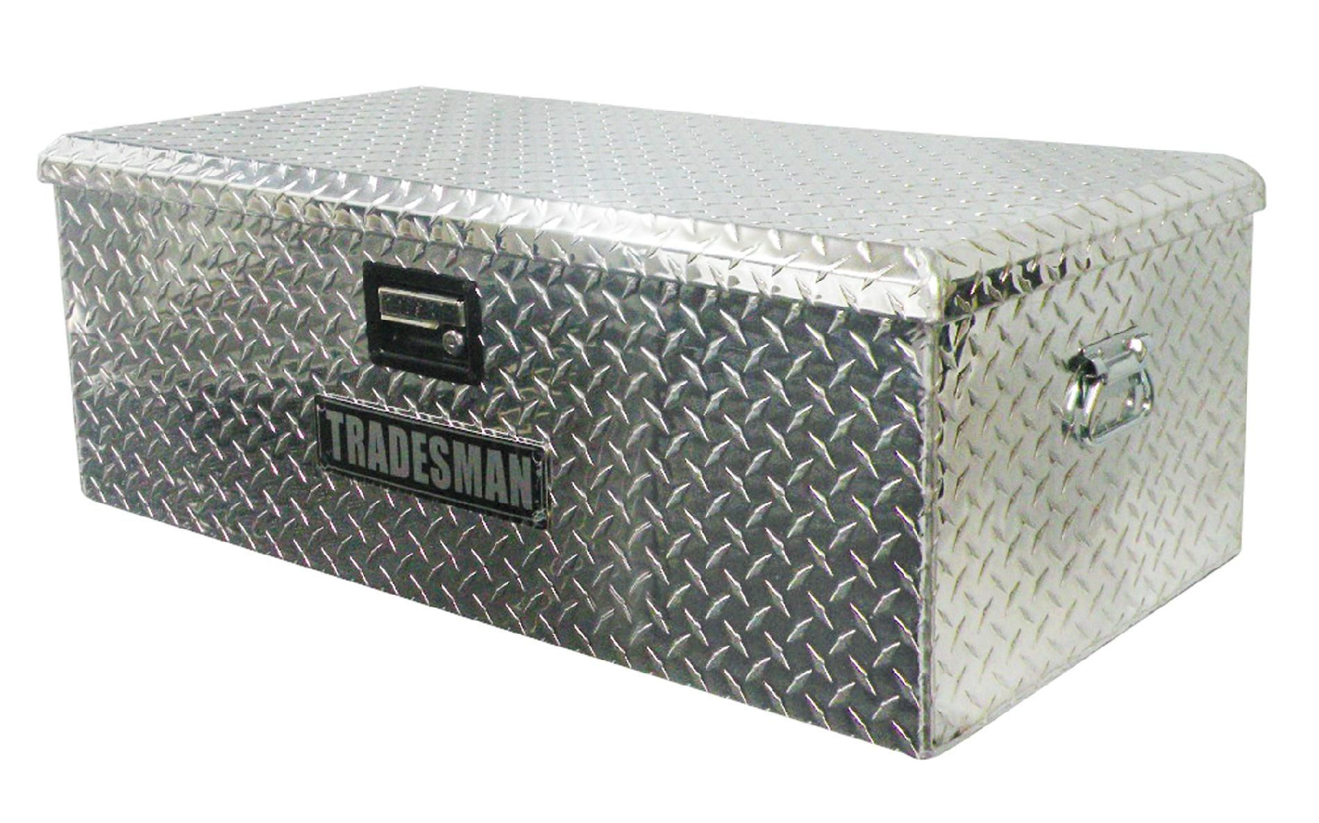 Lund 48Inch Side Bin Truck Tool Box, Single Lid, 3Finger Latch