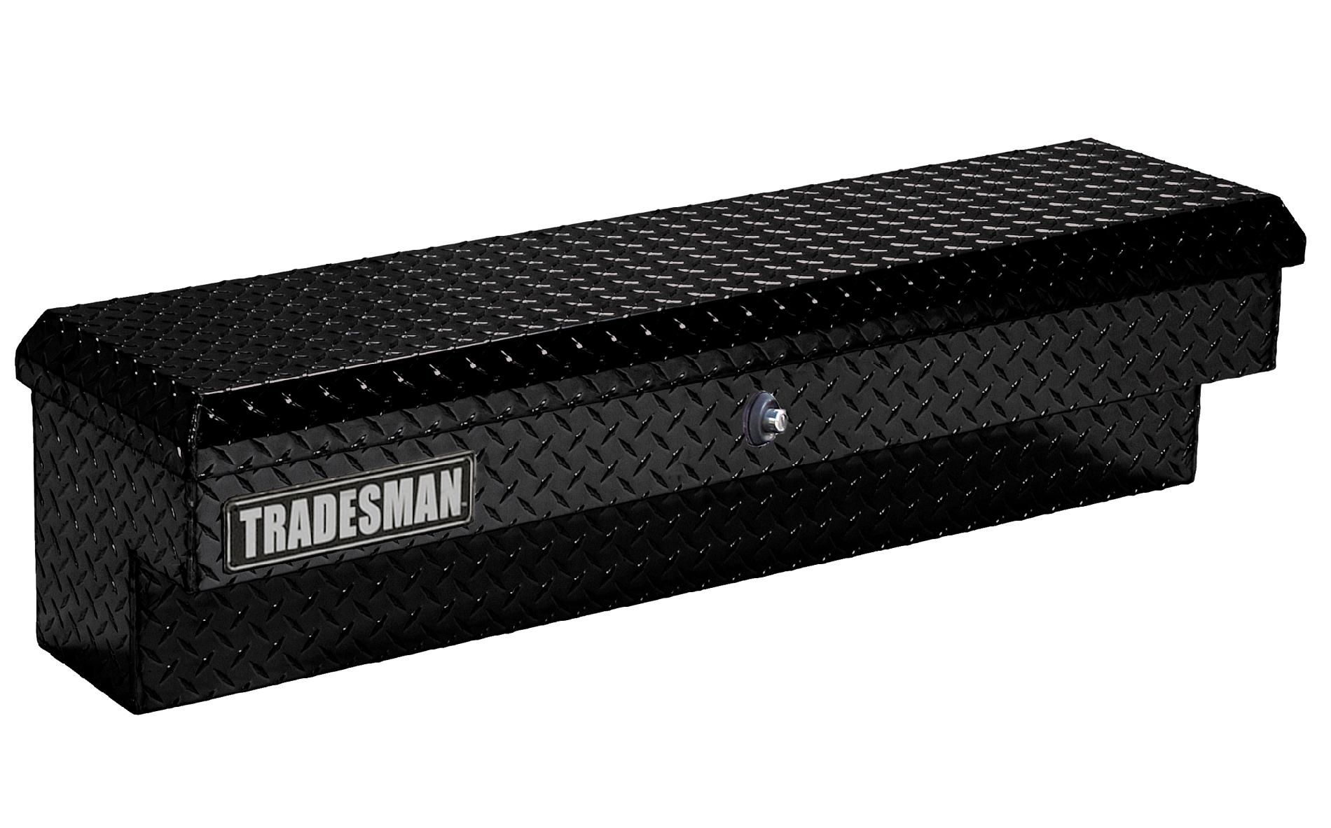 Tradesman TAL700PBBK 70-Inch Aluminum Push Button Side Mount Box  Diamond Plated  Black