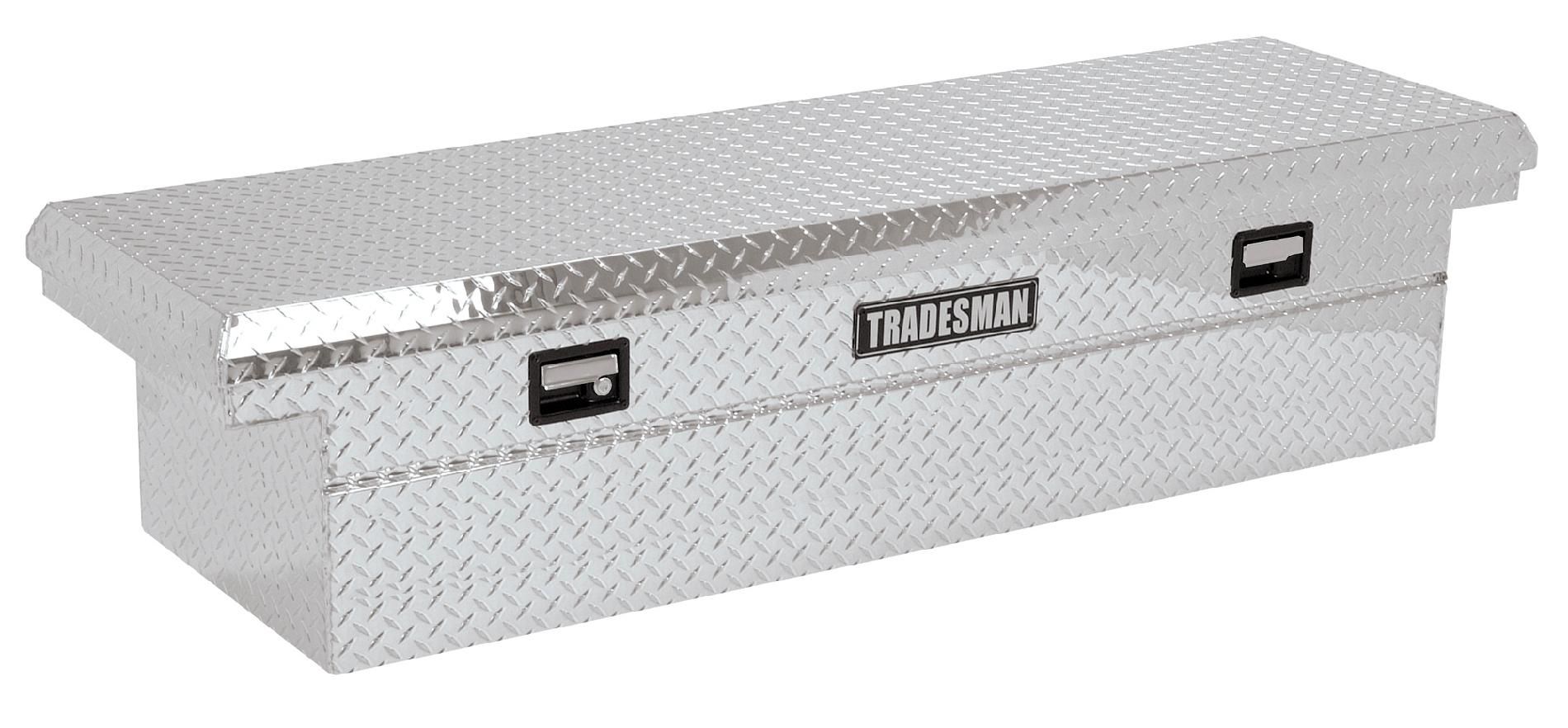 Tradesman TALF1660LP 60-Inch Economy Line Low Profile Aluminum Cross Bed Truck Tool Box  Diamond Plated  Silver