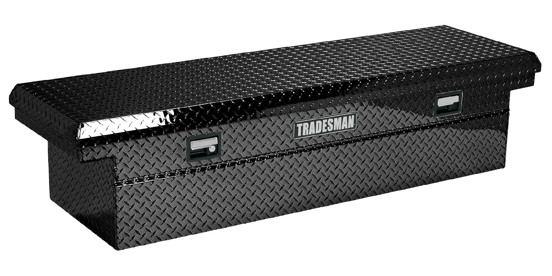 Tradesman TALF1670LPBK 70-Inch Economy Line Low Profile Aluminum Cross Bed Truck Tool Box  Diamond Plated  Black