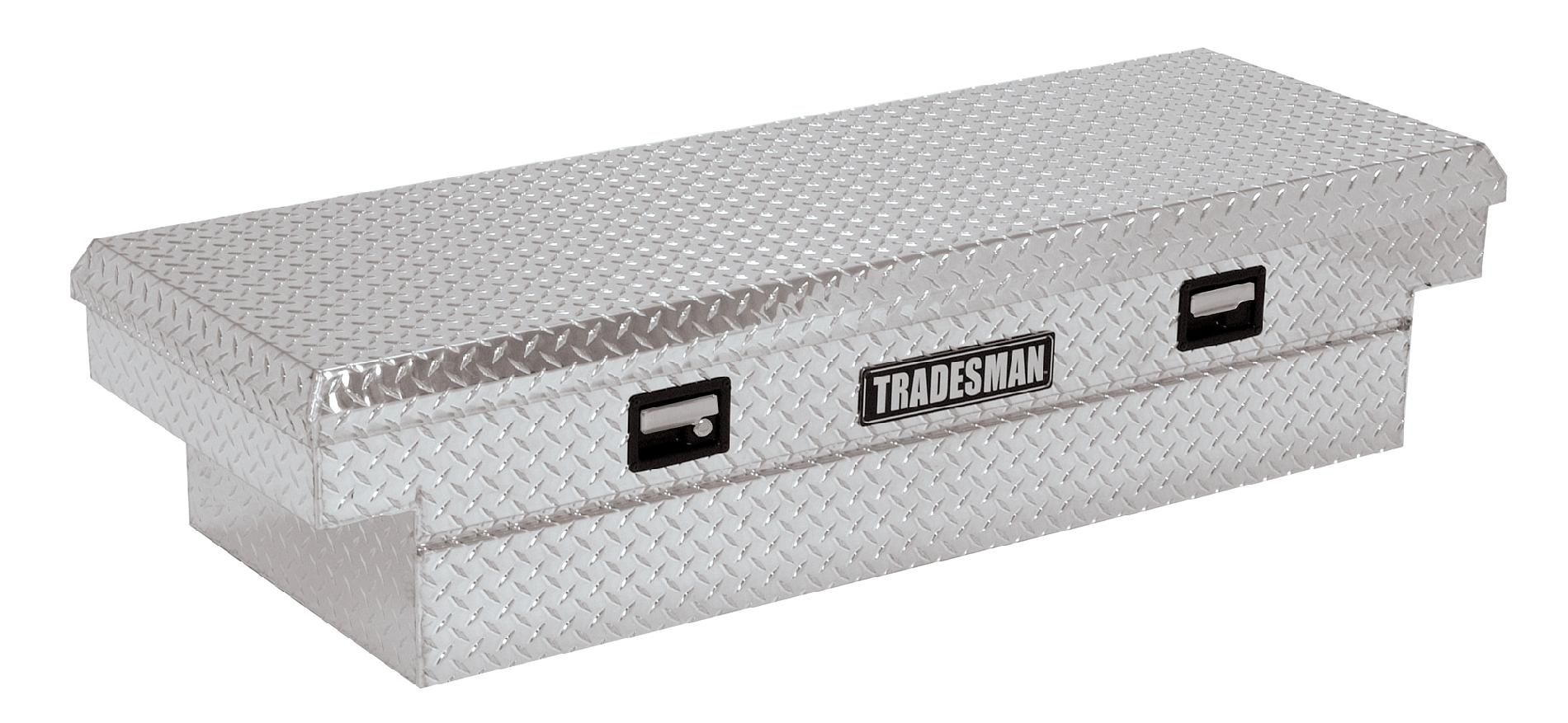 Tradesman TALF1670 70-Inch Economy Line Aluminum Cross Bed Truck Tool Box  Diamond Plated  Silver