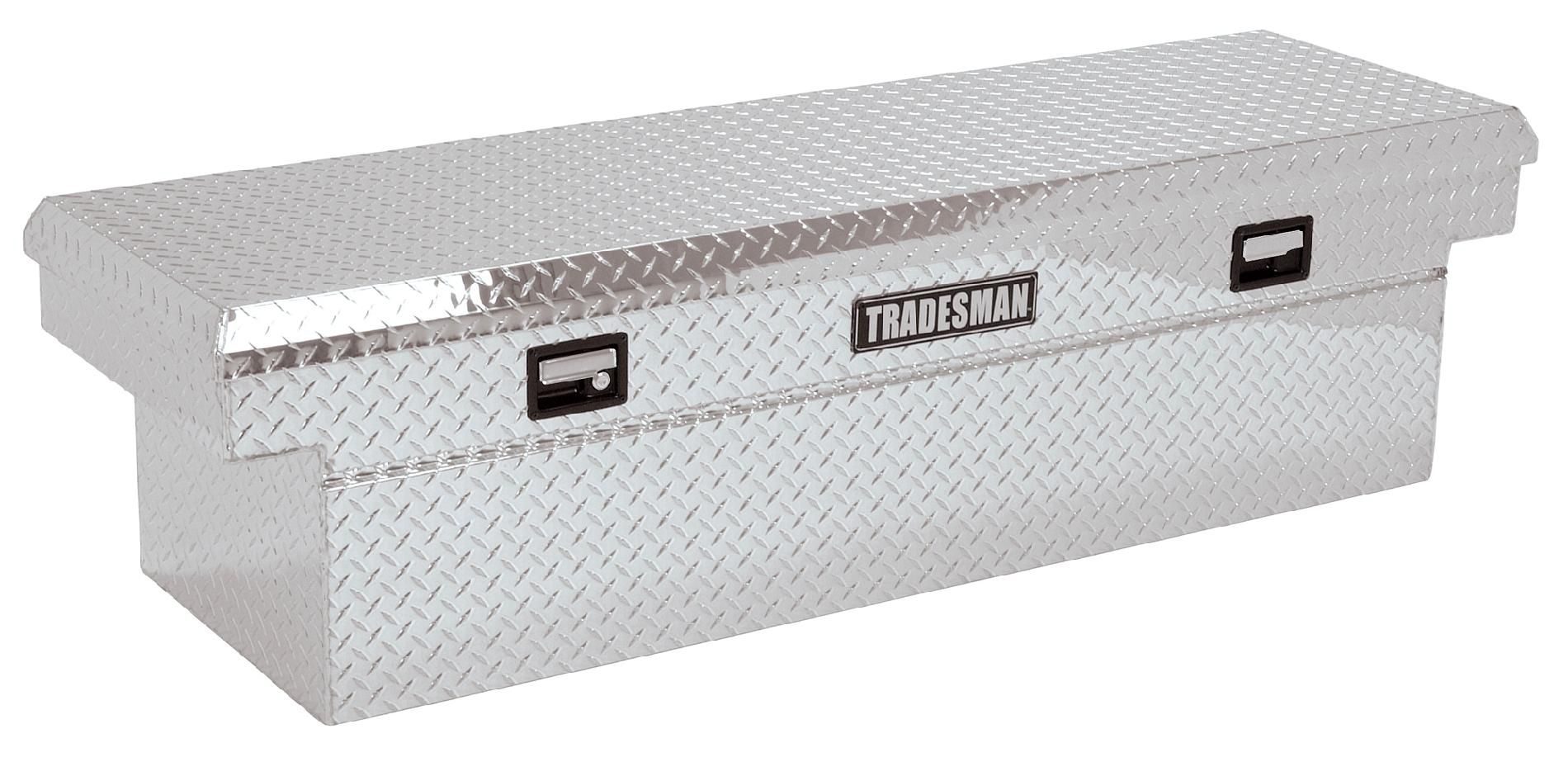 Tradesman TALF2072D 72-Inch Aluminum Deep Well Full Lid Cross Bed Truck Tool Box  Diamond Plated  Silver