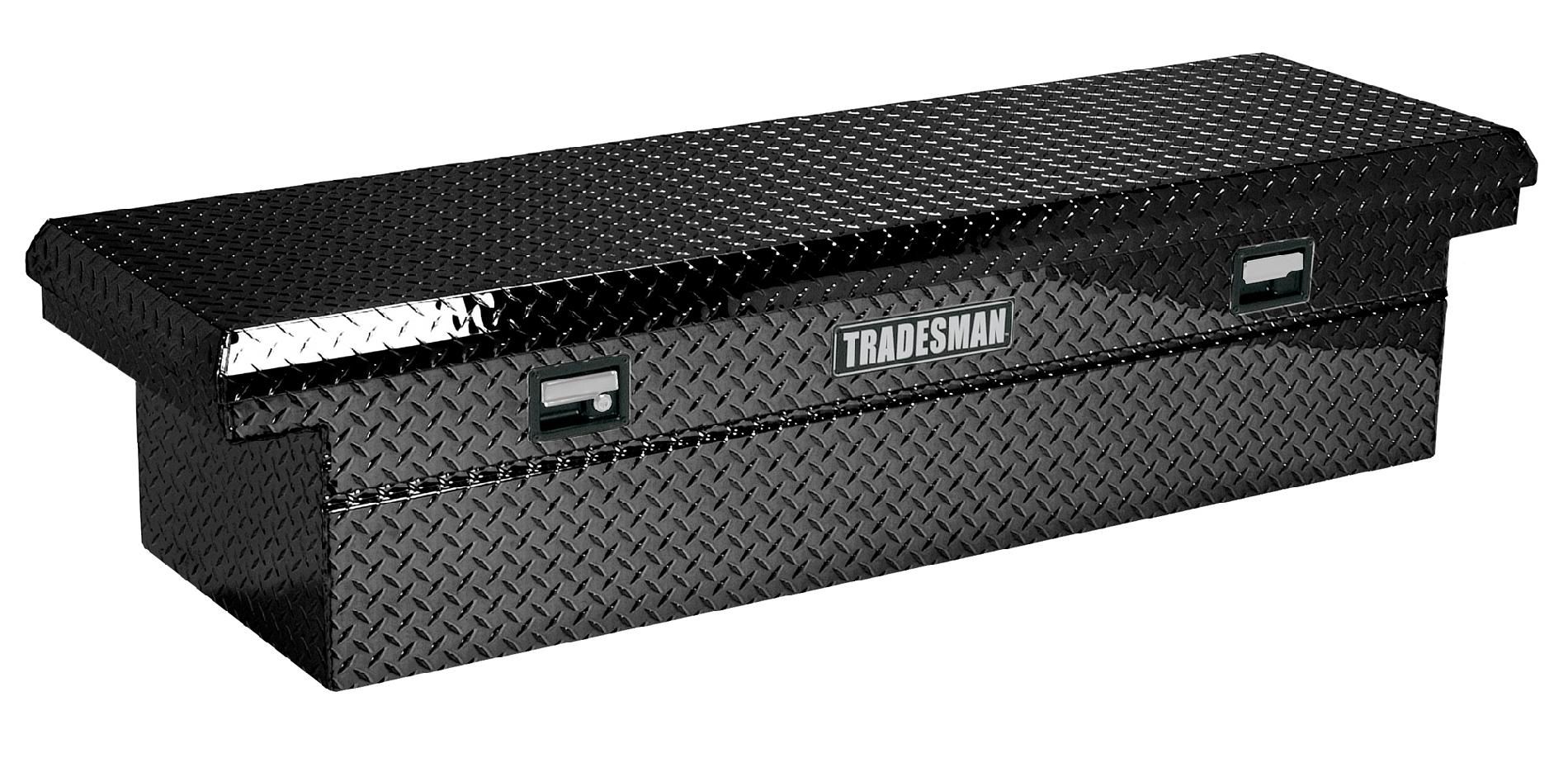 Tradesman TALF561LPBK 70-Inch Low Profile Aluminum Cross Bed Truck Tool Box  Diamond Plated  Black