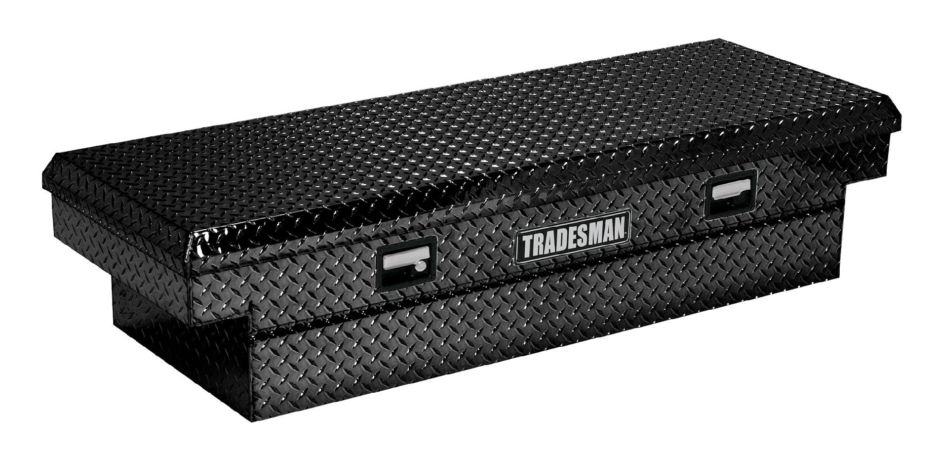 Tradesman TALF563BK 63-Inch Aluminum Full Lid Cross Bed Truck Tool Box  Diamond Plated  Black
