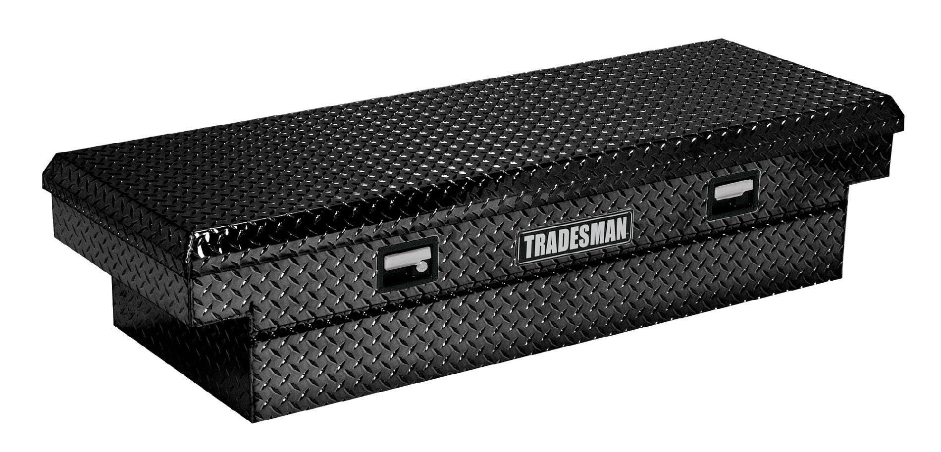 Tradesman TALF567BK 67-Inch Aluminum Full Lid Cross Bed Truck Tool Box  Diamond Plated  Black
