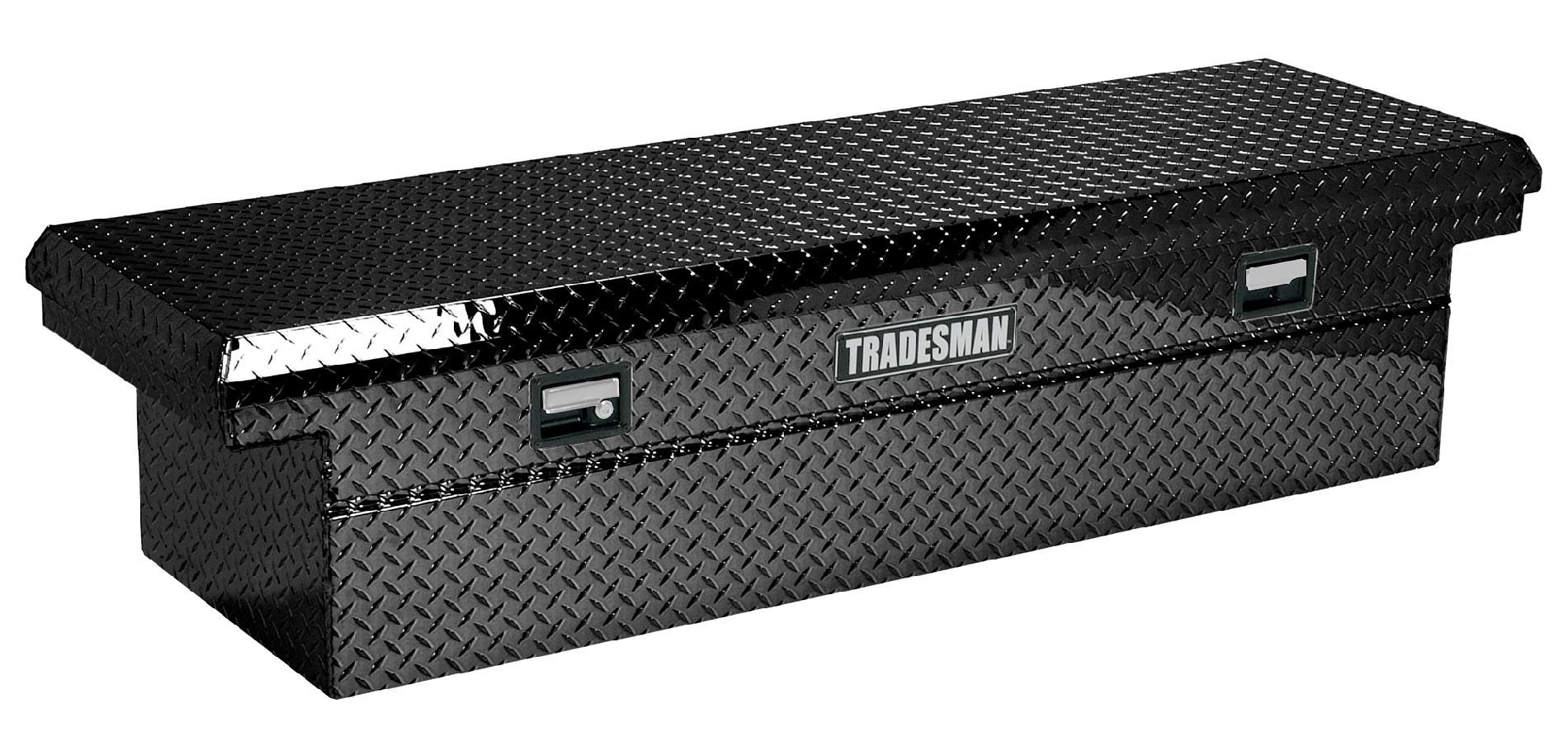 Tradesman TALF581LPBK 70-Inch Low Profile Aluminum Cross Bed Truck Tool Box  Diamond Plated  Black