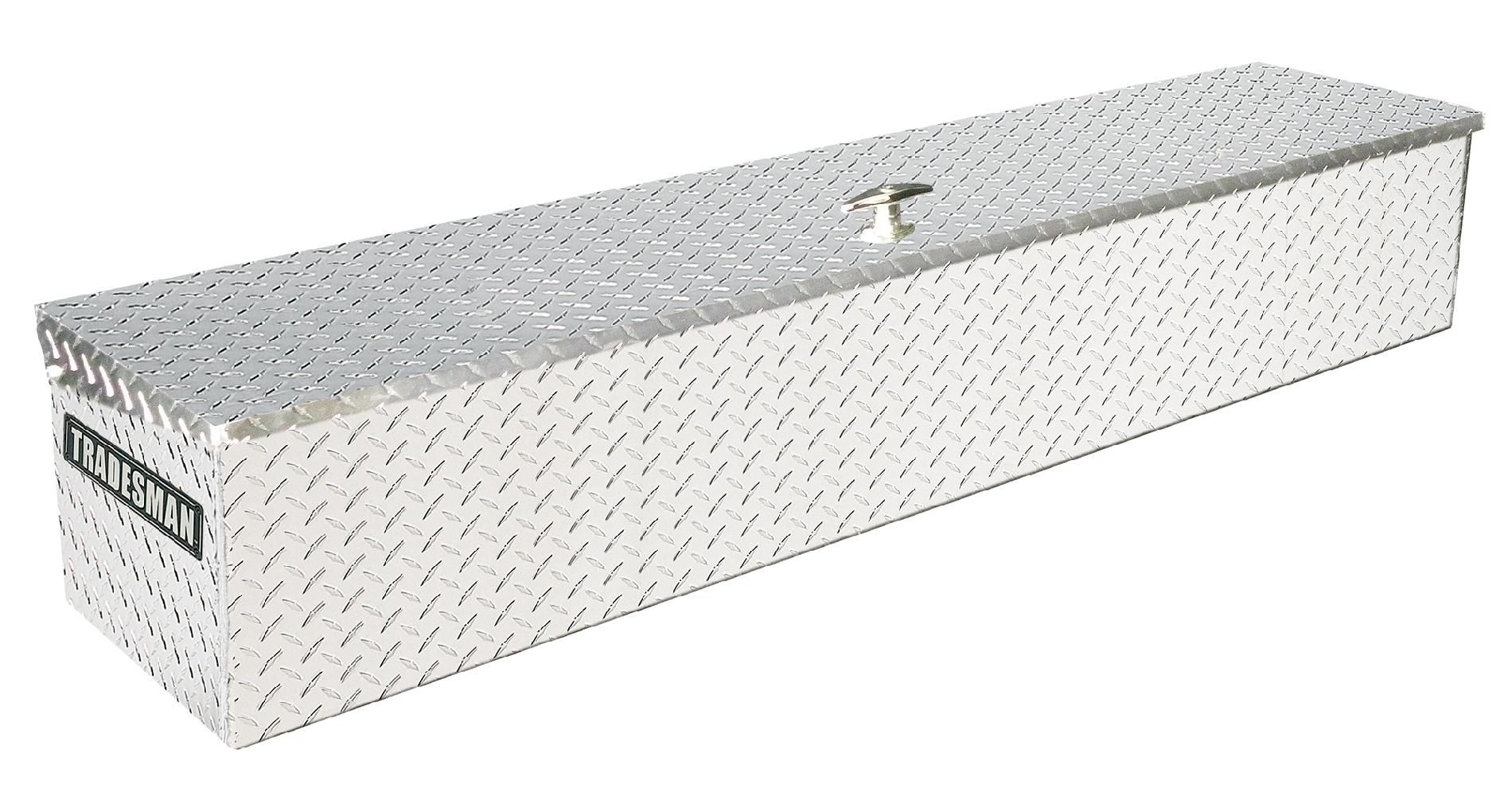 Tradesman TALFMSB48 48-Inch Aluminum Full Lid Flush Mount Box  Diamond Plated  Silver