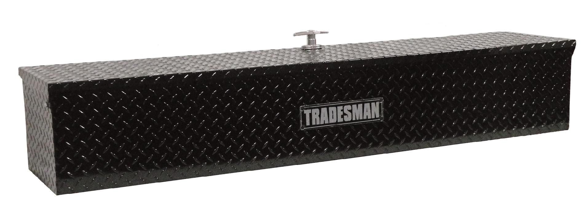 Tradesman TALFMSB48BK 48-Inch Aluminum Full Lid Flush Mount Box  Diamond Plated  Black