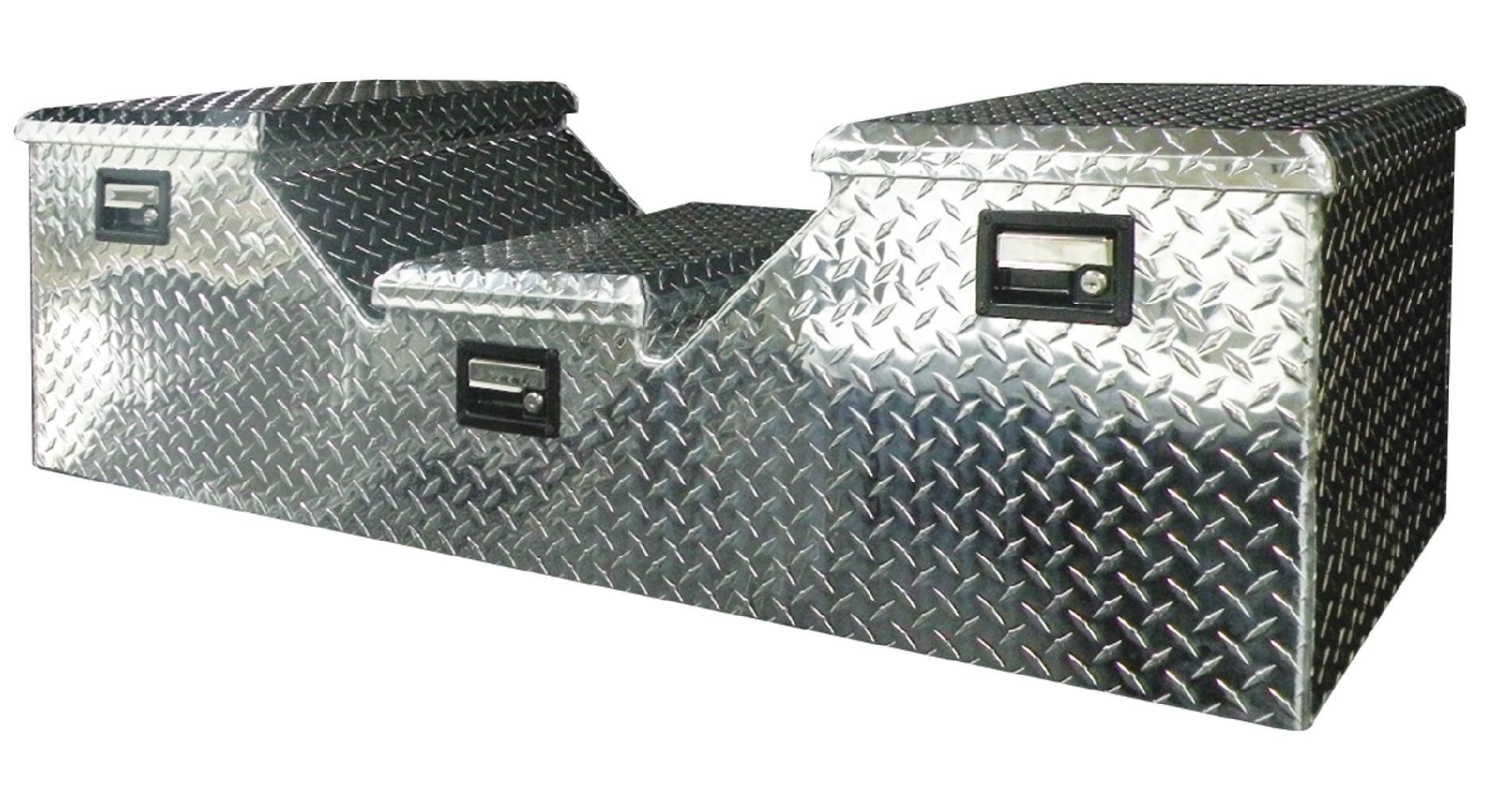 Tradesman TALFM5W 58-Inch Aluminum 5th Wheel Truck Box  Diamond Plated  Silver