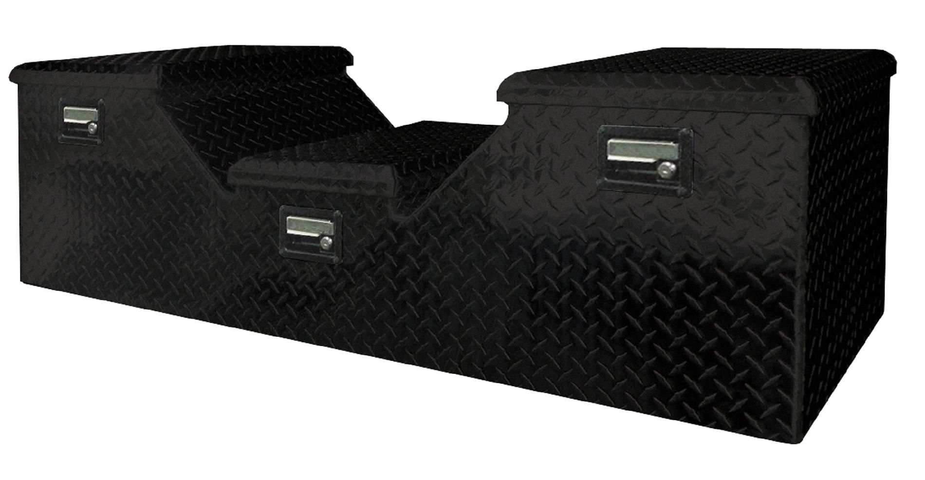 Tradesman TALFM5WBK 58-Inch Aluminum 5th Wheel Truck Box  Diamond Plated  Black