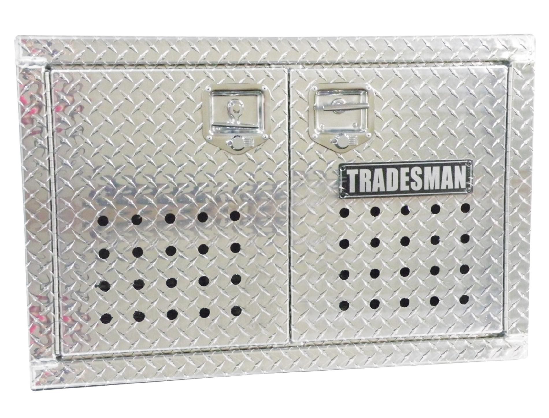 Tradesman TALFMDB48 48-Inch Aluminum Flush Mount Dog Chest  Diamond Plated  Silver