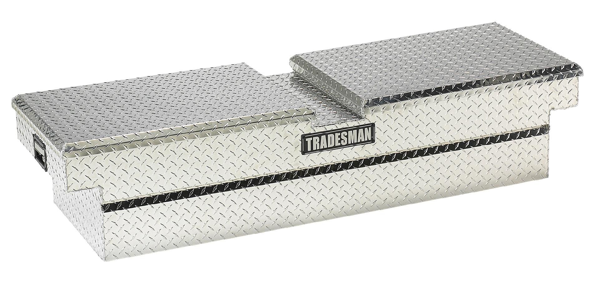 Tradesman TALG2072 72-Inch Economy Line Aluminum Gull Wig Cross Bed Truck Tool Box  Diamond Plated  Silver