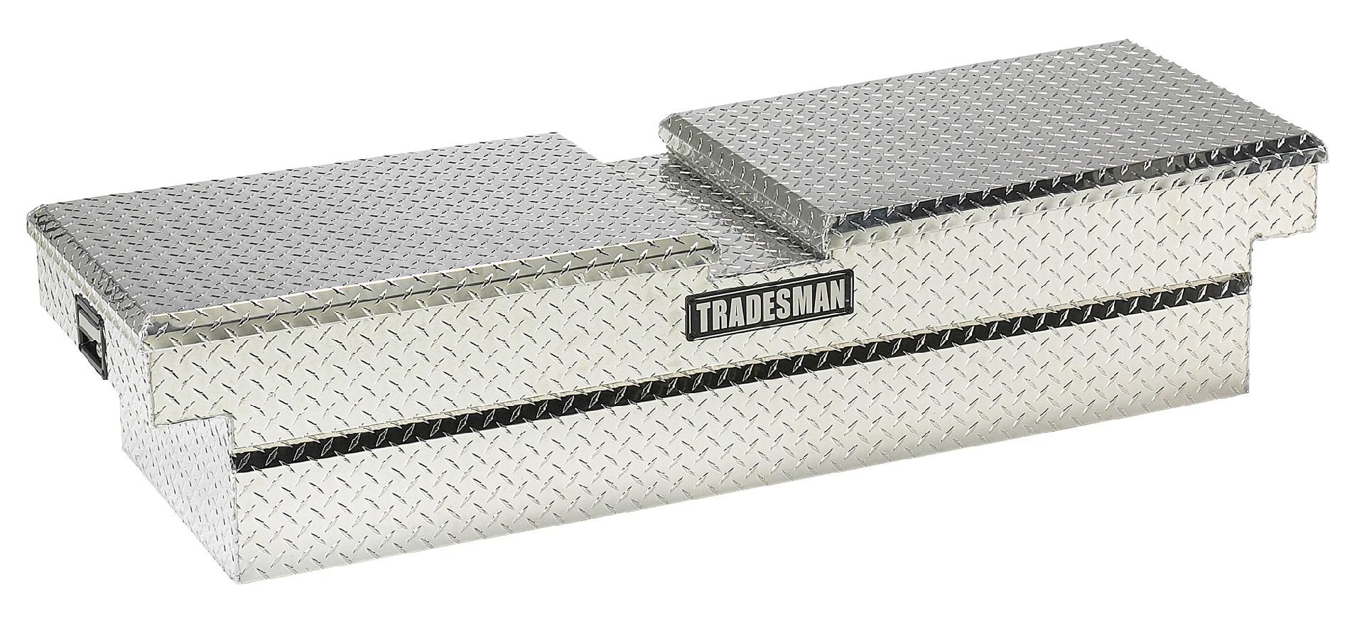 Tradesman TALG1670 70-Inch Economy Line Aluminum Gull Wig Cross Bed Truck Tool Box  Diamond Plated  Silver