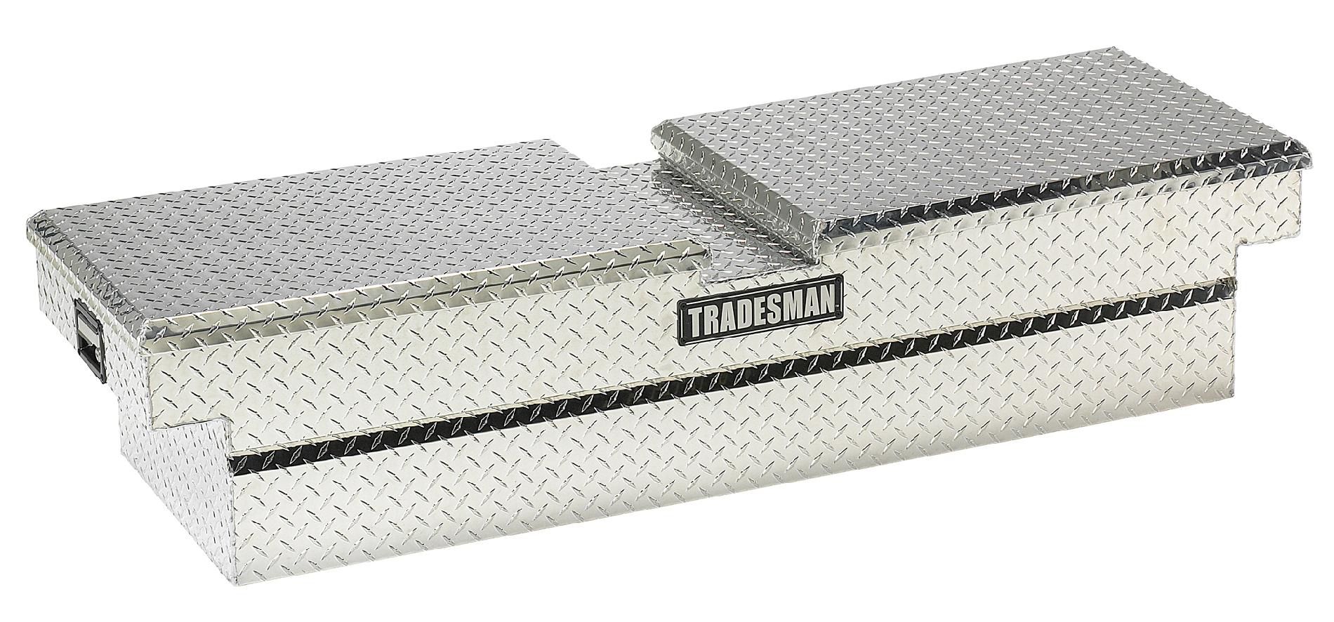 Tradesman TALG1660 60-Inch Economy Line Aluminum Gull Wig Cross Bed Truck Tool Box  Diamond Plated  Silver