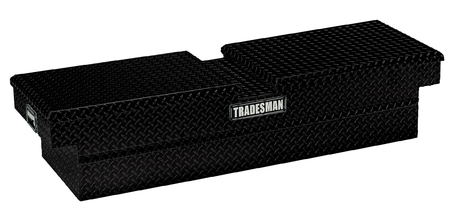 Tradesman TALG567BK 67-Inch Aluminum Gull Wig Cross Bed Truck Tool Box  Diamond Plated  Black