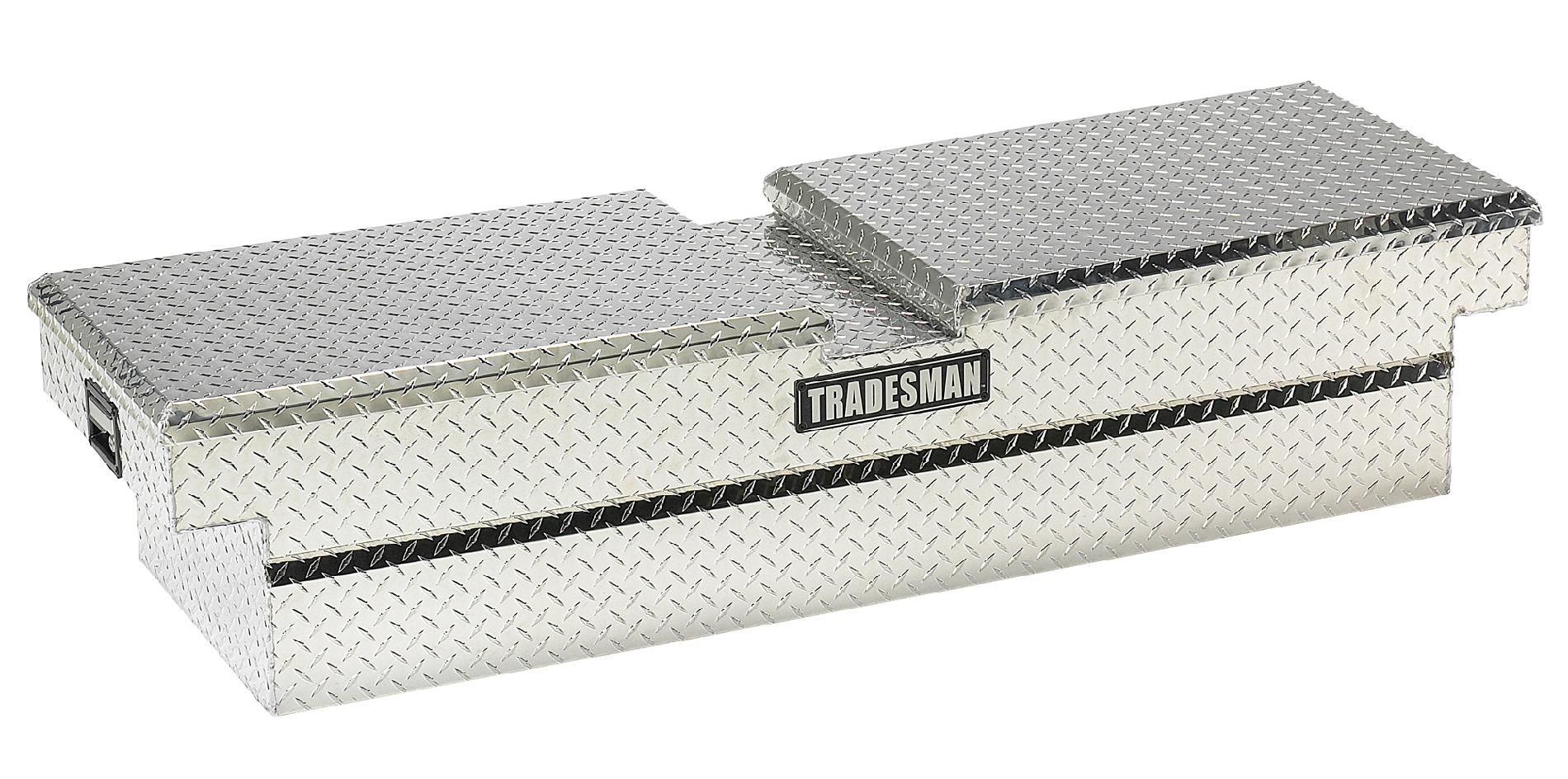 Tradesman TALG563 63-Inch Aluminum Gull Wig Cross Bed Truck Tool Box  Diamond Plated  Silver