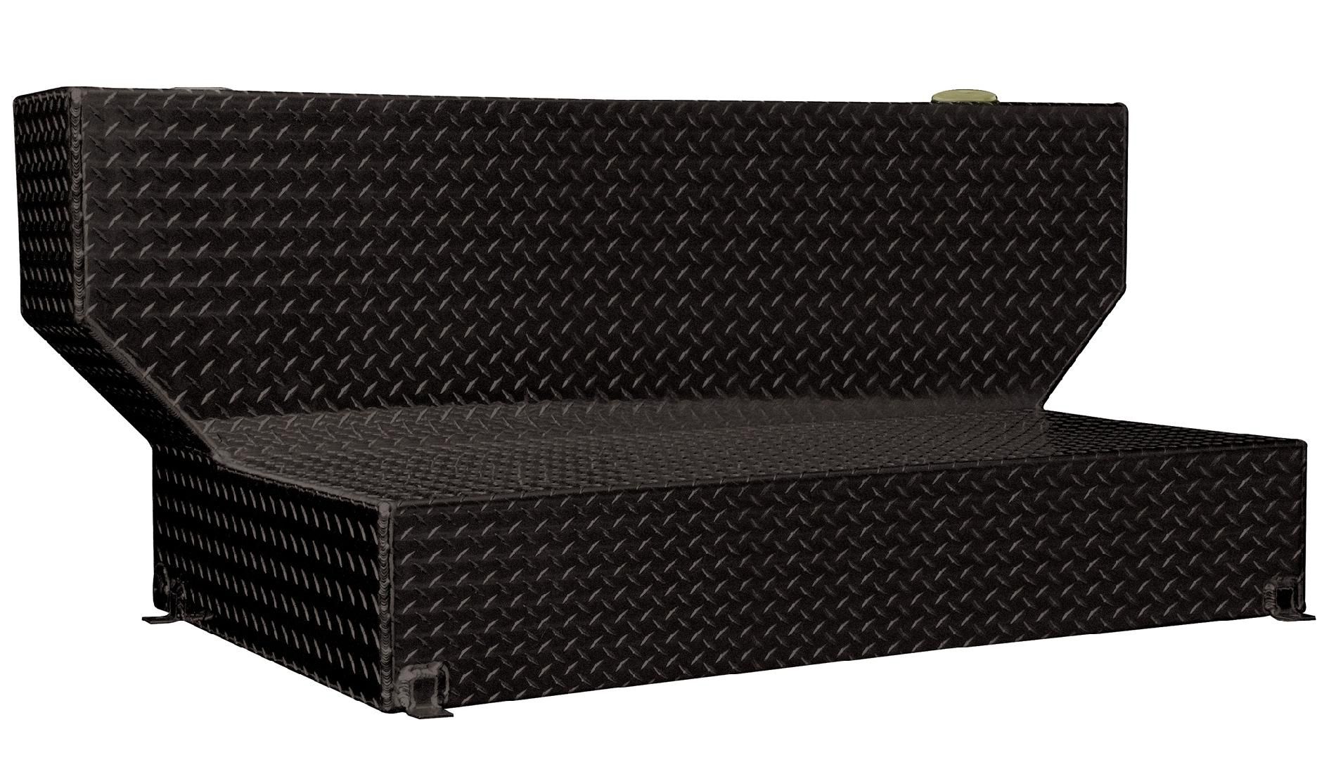 Tradesman TALLST100BK 100-Gallon L-Shaped Liquid Storage Tank  Diamond Plated  Black