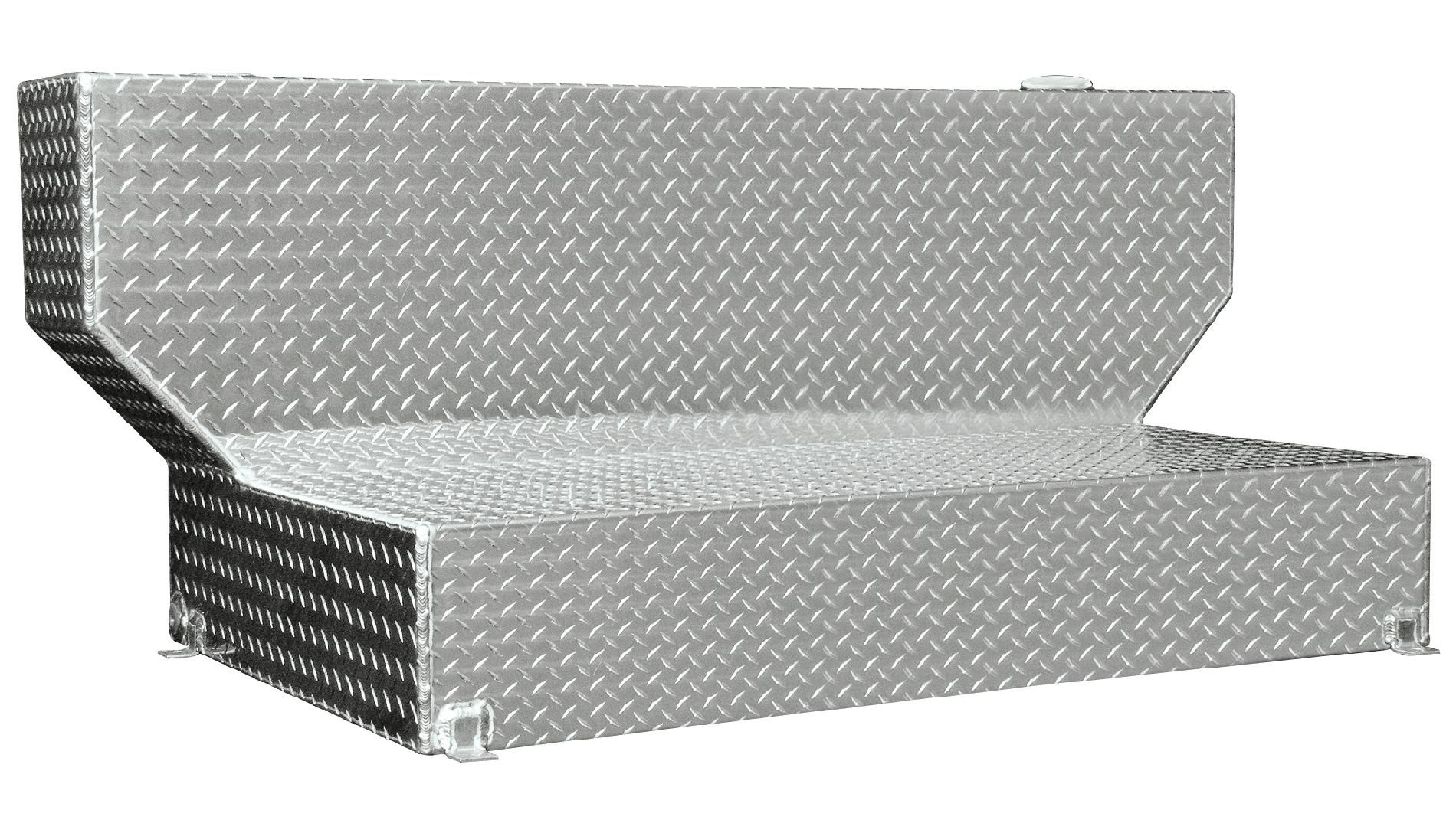 Tradesman TALLST100 100-Gallon L-Shaped Liquid Storage Tank  Diamond Plated  Silver