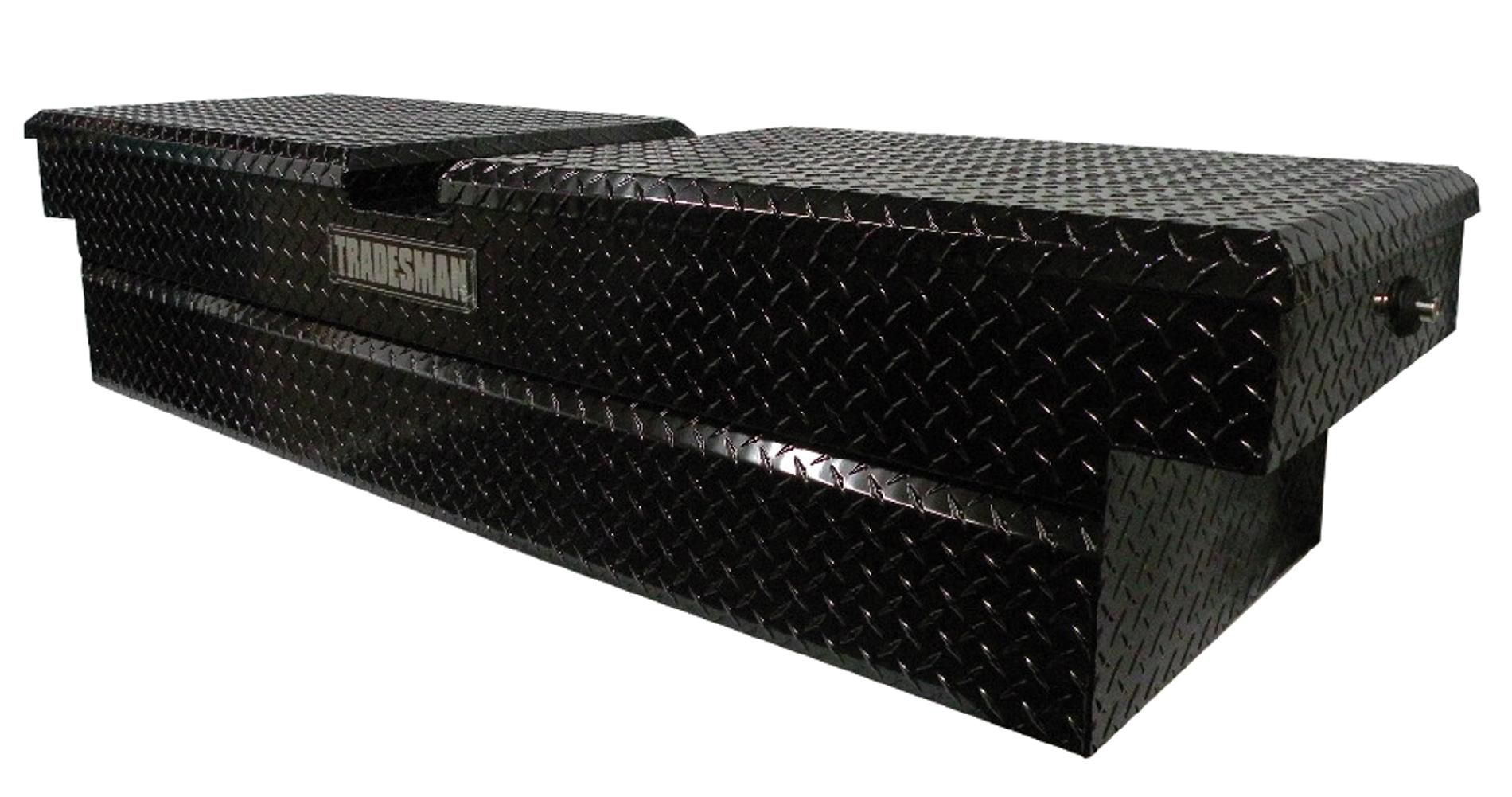 Tradesman TALG581PBBK 70-Inch Gull Wig Push Button Cross Bed Truck Tool Box  Diamond Plated  Black