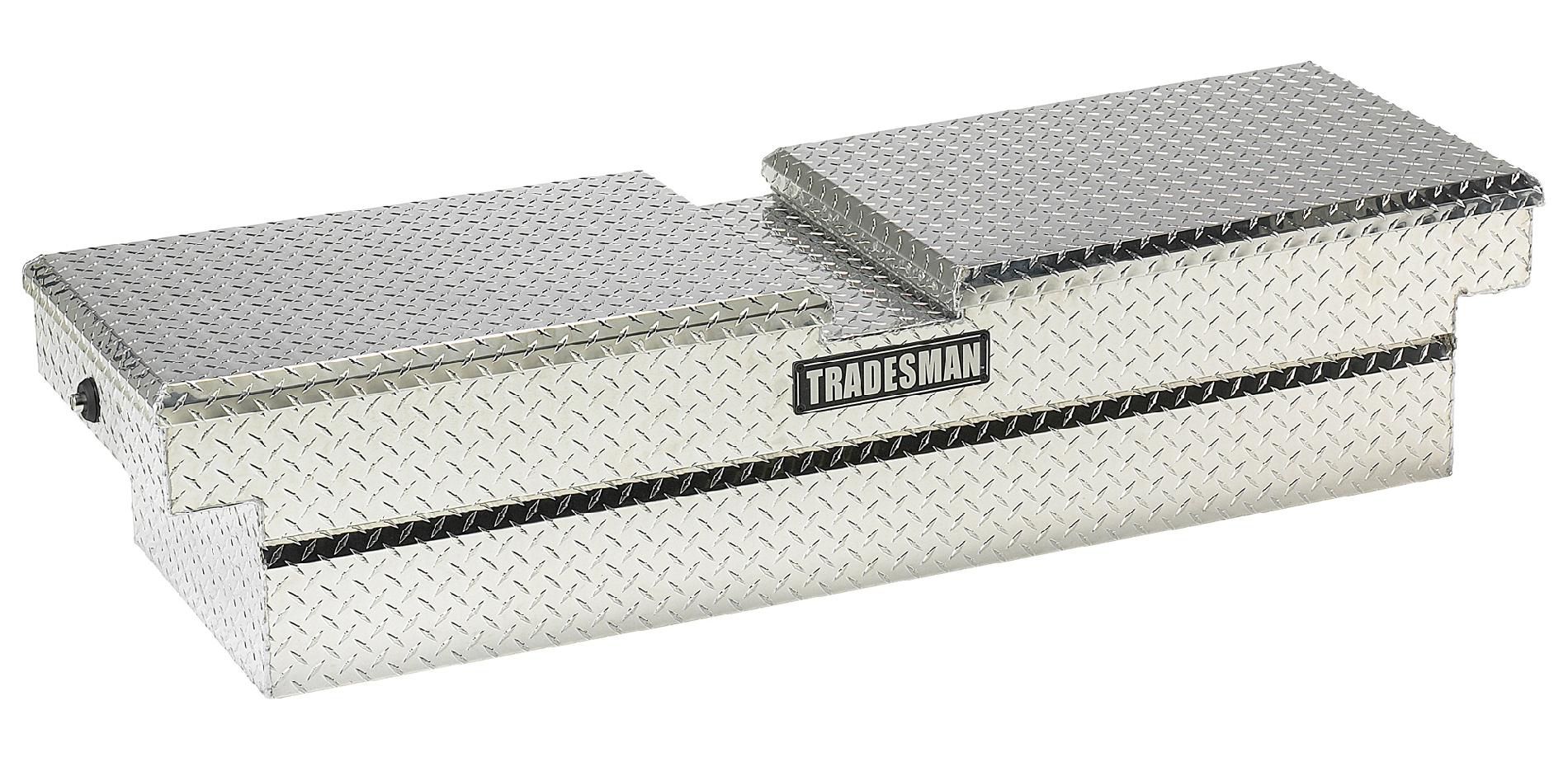 Tradesman TALG581PB 70-Inch Gull Wig Push Button Cross Bed Truck Tool Box  Diamond Plated  Silver