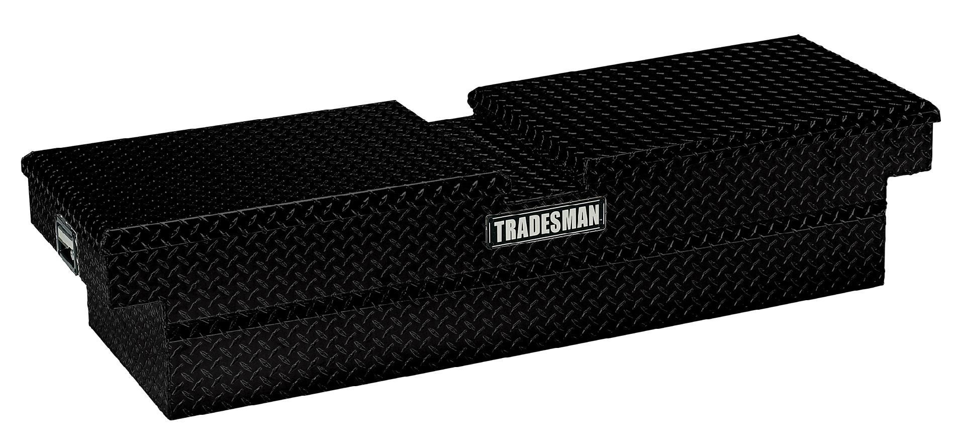 Tradesman TALG581BK 70-Inch Aluminum Gull Wig Cross Bed Truck Tool Box  Diamond Plated  Black