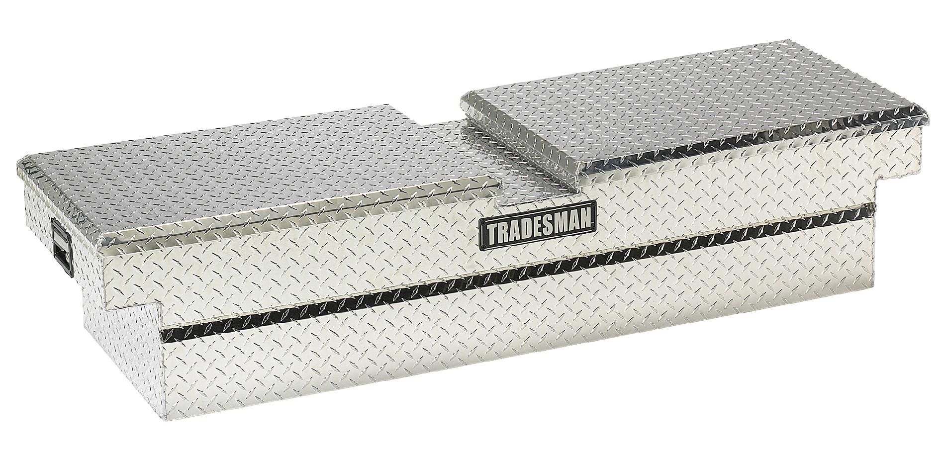 Tradesman TALG581 70-Inch Aluminum Gull Wig Cross Bed Truck Tool Box  Diamond Plated  Silver
