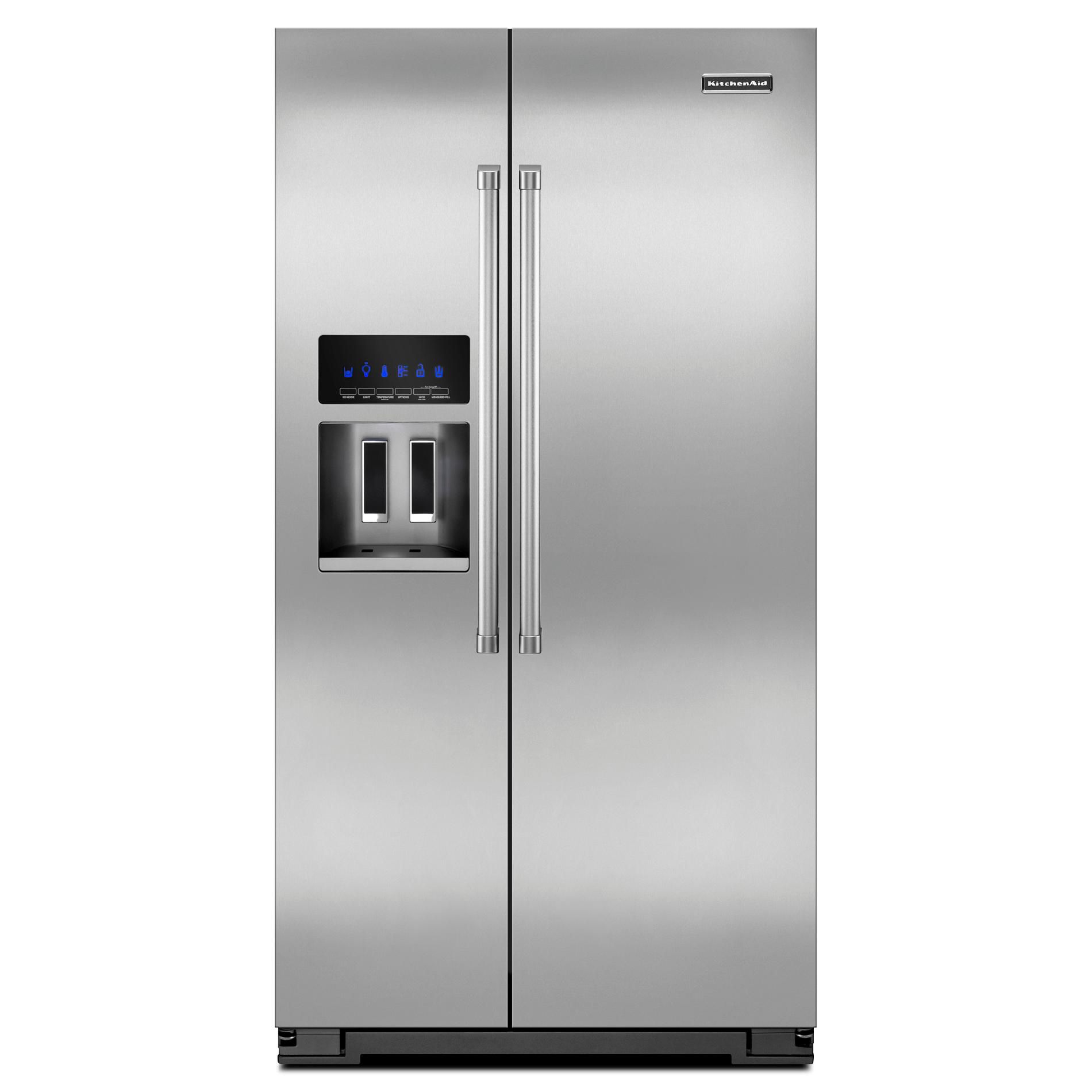 KitchenAid 24 cu. ft. Counter-Depth Side-by-Side Refrigerator Stainless steel