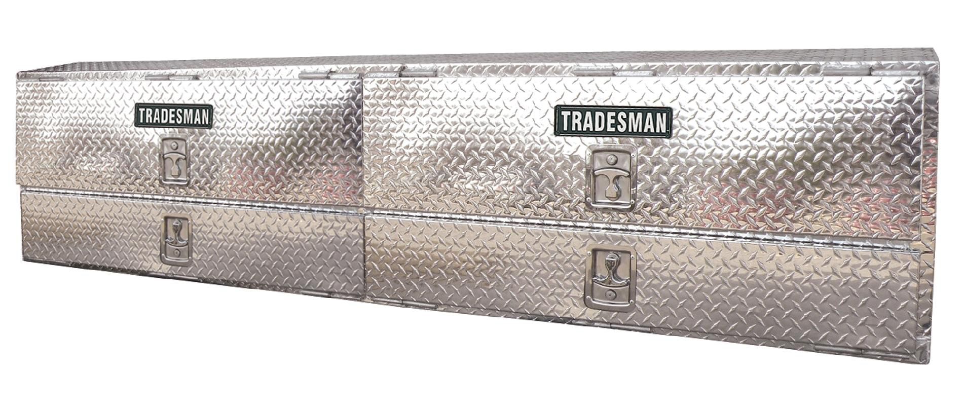 Tradesman TALPTM90 90-Inch Aluminum Professional Top Rail Mount Box  Diamond Plated  Silver