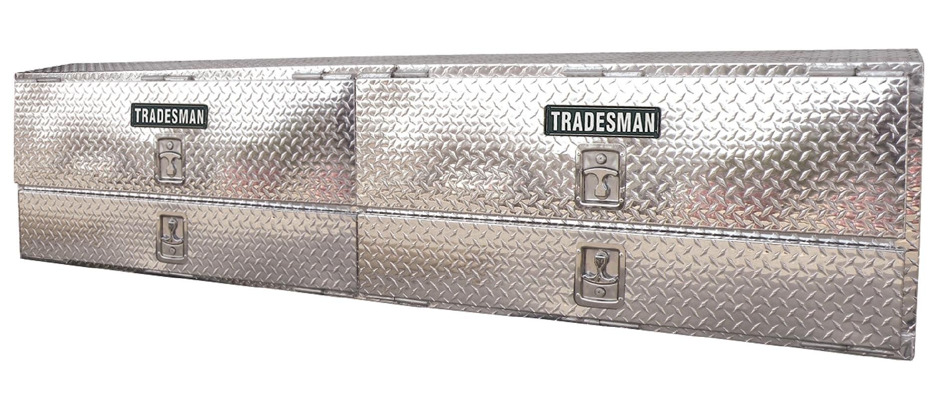 Tradesman TALPTM96 96-Inch Aluminum Professional Top Rail Mount Box  Diamond Plated  Silver