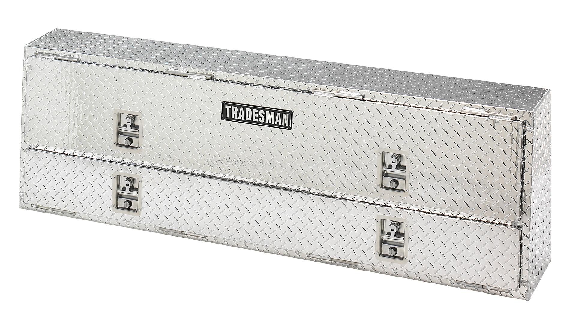 Tradesman TALPTM72 72-Inch Aluminum Professional Top Rail Mount Box  Diamond Plated  Silver