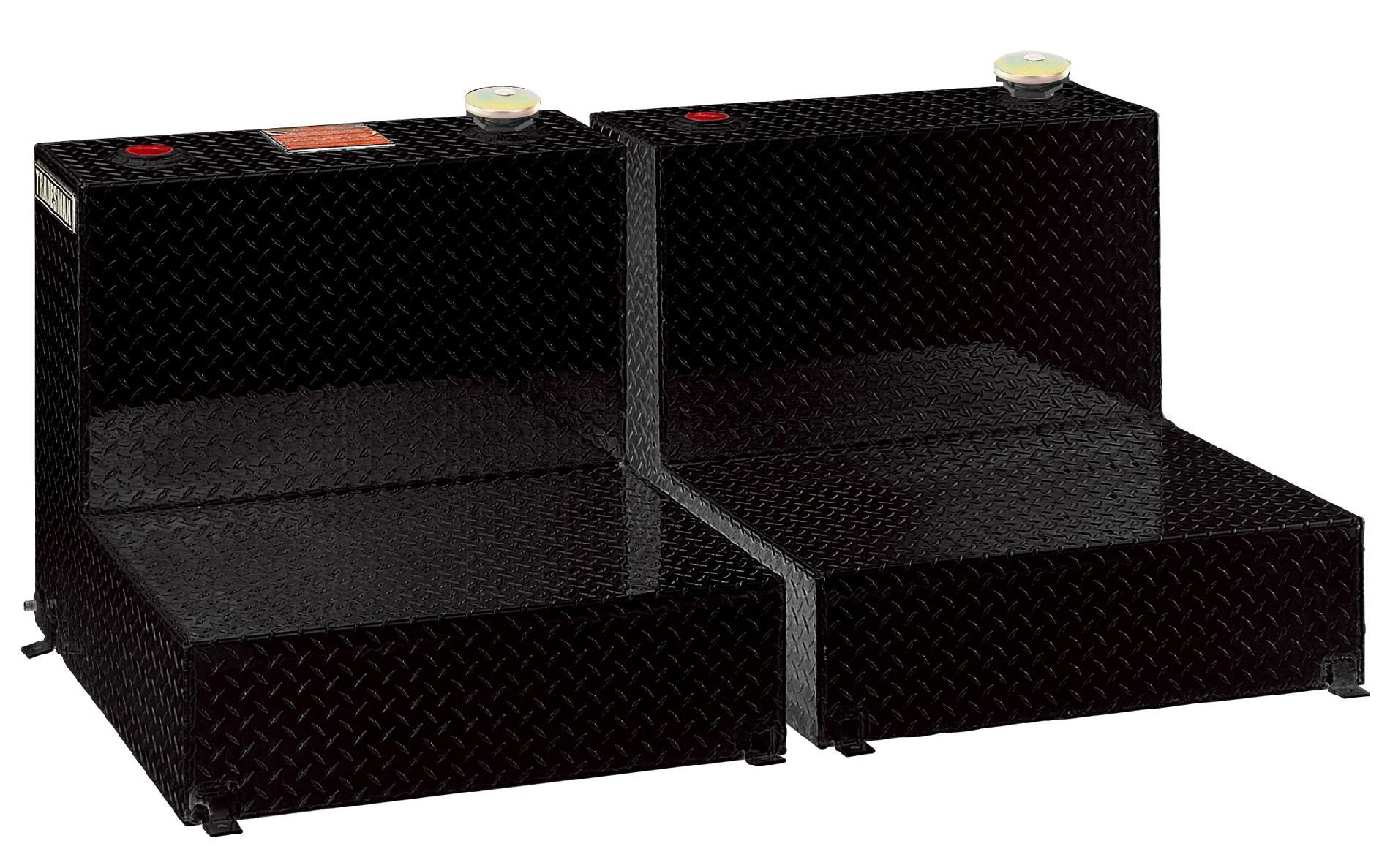 Tradesman TALLST-T96BK 96-Gallon Twin L-Shaped Liquid Storage Tank  Diamond Plated  Black