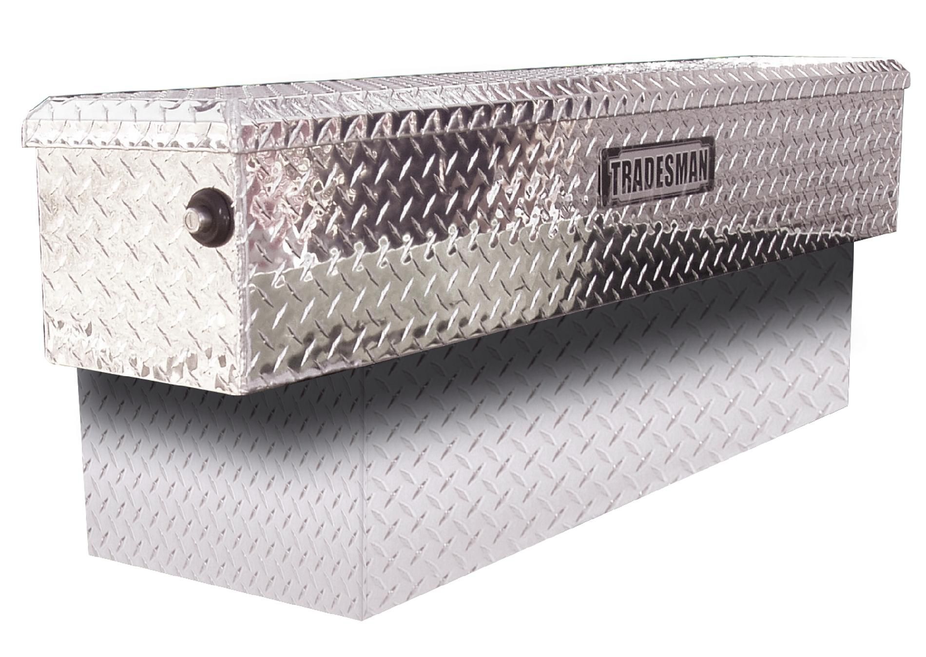 Tradesman TALUTV5410 54-Inch Aluminum Utility Vehicle Tool Box with Removable Gun Racks  Diamond Plated  Silver