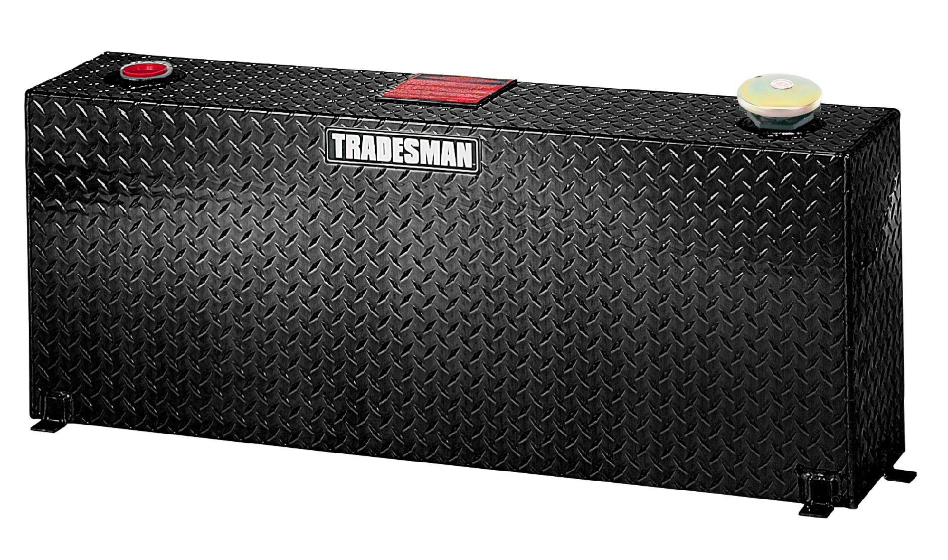 Tradesman TALVST37BK 37-Gallon Aluminum Vertical Liquid Storage Tank  Diamond Plated  Black