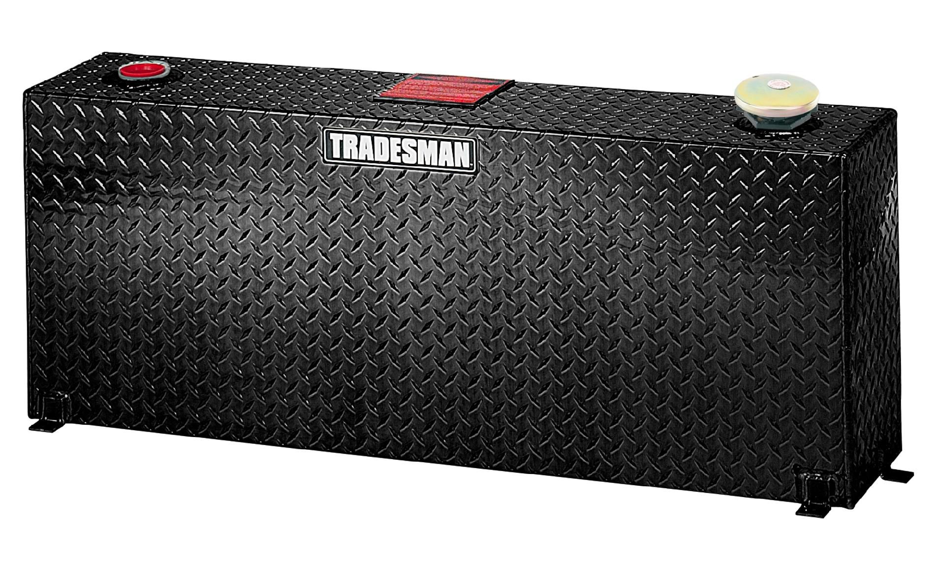 Tradesman TALVST50BK 50-Gallon Aluminum Vertical Liquid Storage Tank  Diamond Plated  Black