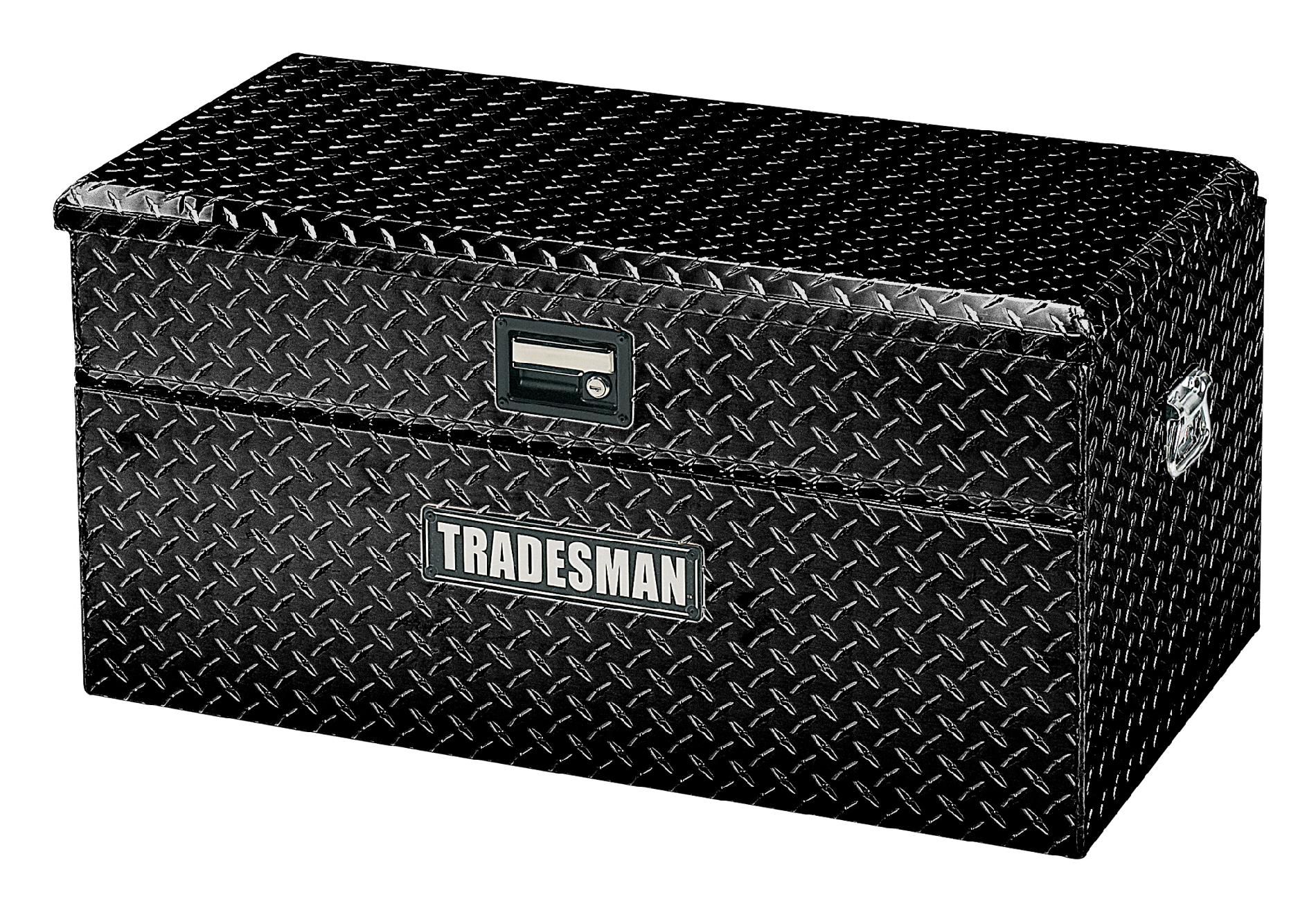 Tradesman TAWB36BK 36-Inch Aluminum Flush Mount Single Lid Truck Tool Box  Diamond Plated  Black