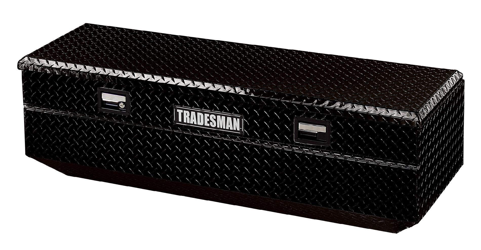 Tradesman TAWB47BK 48-Inch Aluminum Flush Mount Single Lid Truck Tool Box  Diamond Plated  Black