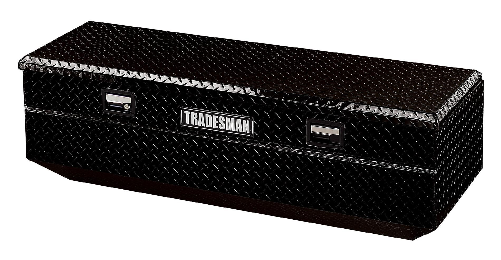 Tradesman TAWB56BK 56-Inch Aluminum Flush Mount Single Lid Truck Tool Box  Diamond Plated  Black